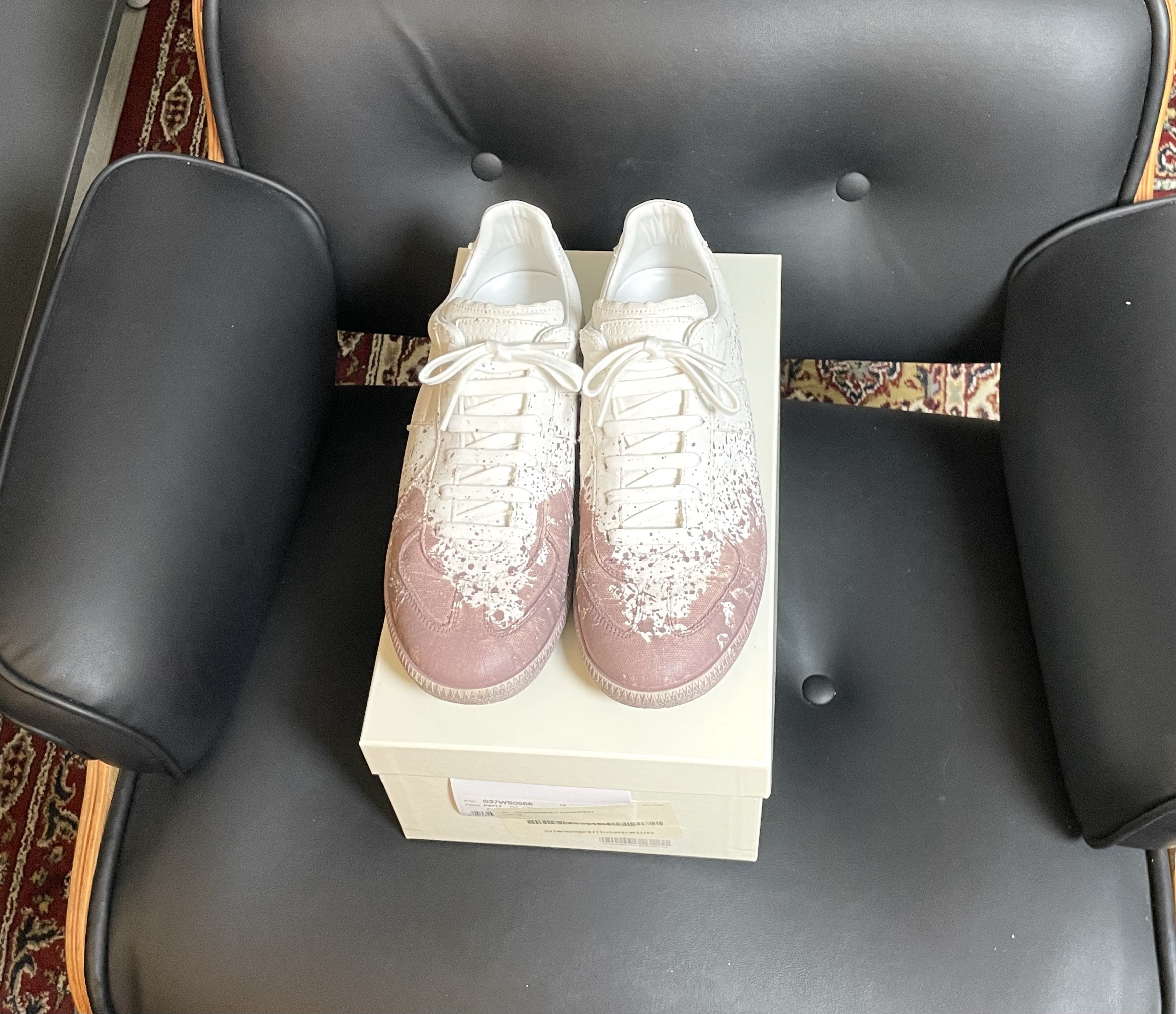 Maison Margiela Maison Margiela GAT (Paint Splatter Canvas) Size US 9 / EU 42 - 3 Thumbnail