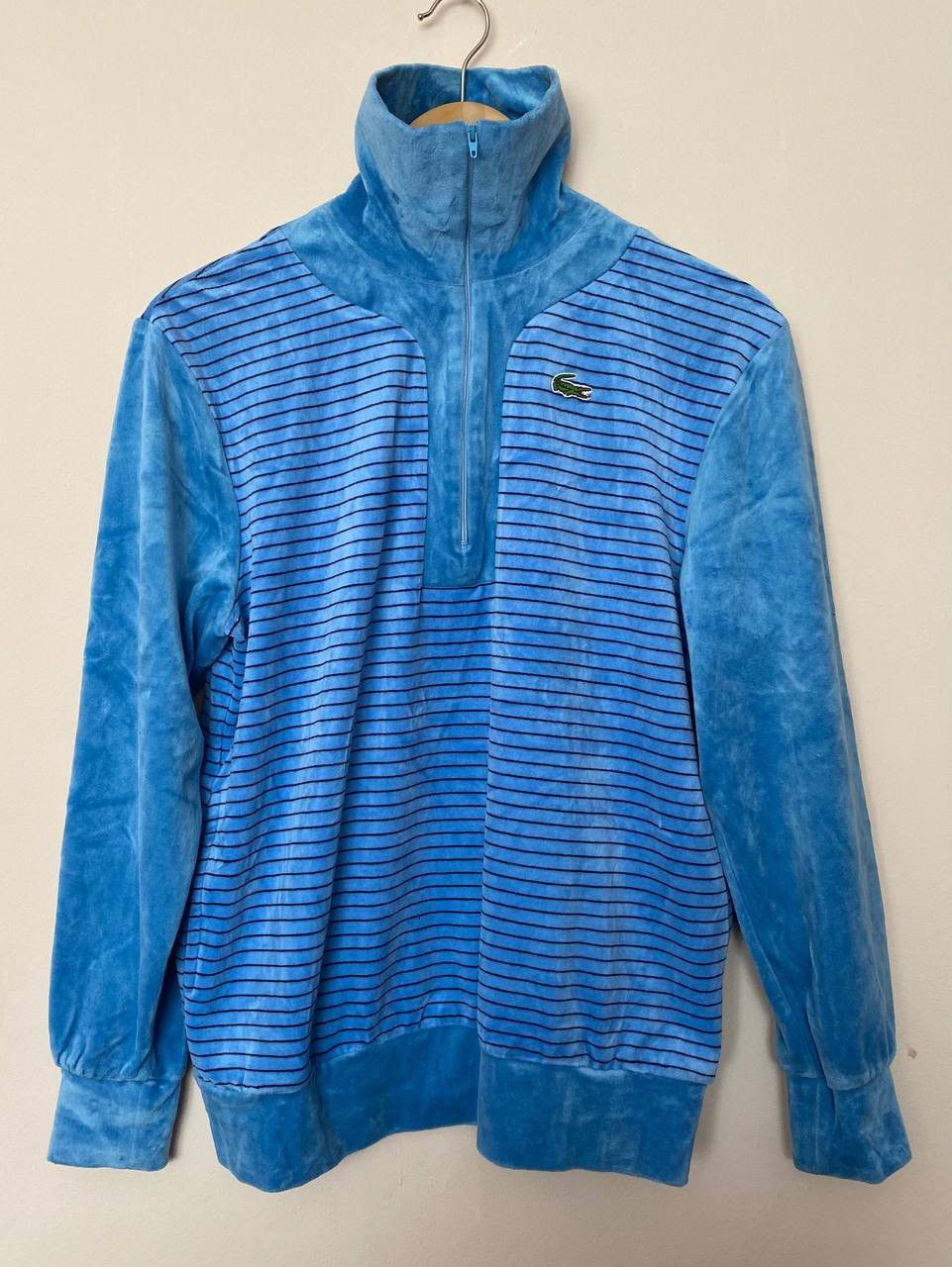 Lacoste × Vintage Very rare‼️ Vintage Lacoste Sport Woman Velour Blue Tracksuit Size M / US 6-8 / IT 42-44 - 1 Thumbnail
