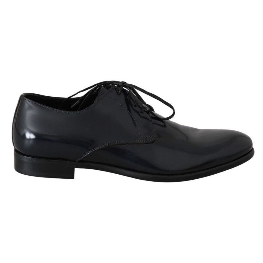 Dolce & Gabbana Dolce & Gabbana Elegant Dark Blue Leather Derby Shoes Size US 6 / EU 39 - 1 Thumbnail