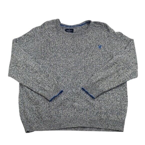 American Eagle Outfitters American Eagle Sweater Gray Crewneck Wool Blend 2XL Size US XXL / EU 58 / 5 - 1 Thumbnail