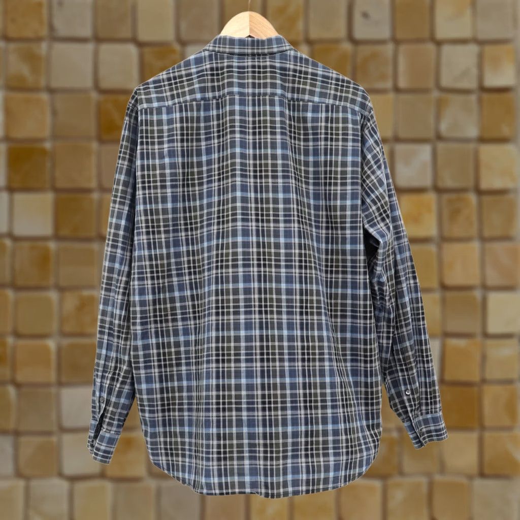 Theory Theory Shirt 2XL Button-Up Plaid Long Sleeve Gray Cotton Men’s Casual Workwear Size US XXL / EU 58 / 5 - 1 Thumbnail