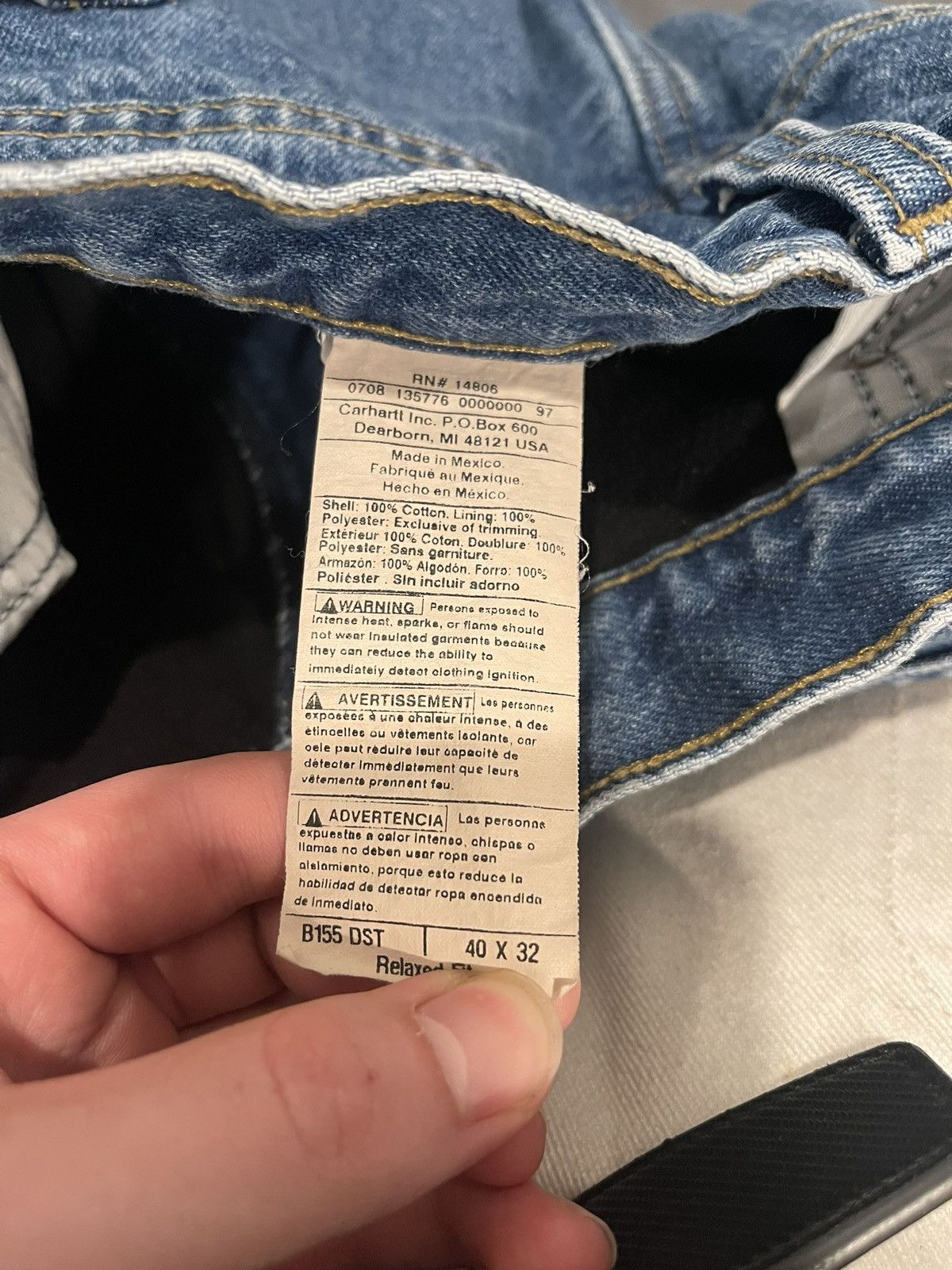 Carhartt Vintage carhartt insulated lined jeans Size US 40 / EU 56 - 4 Thumbnail