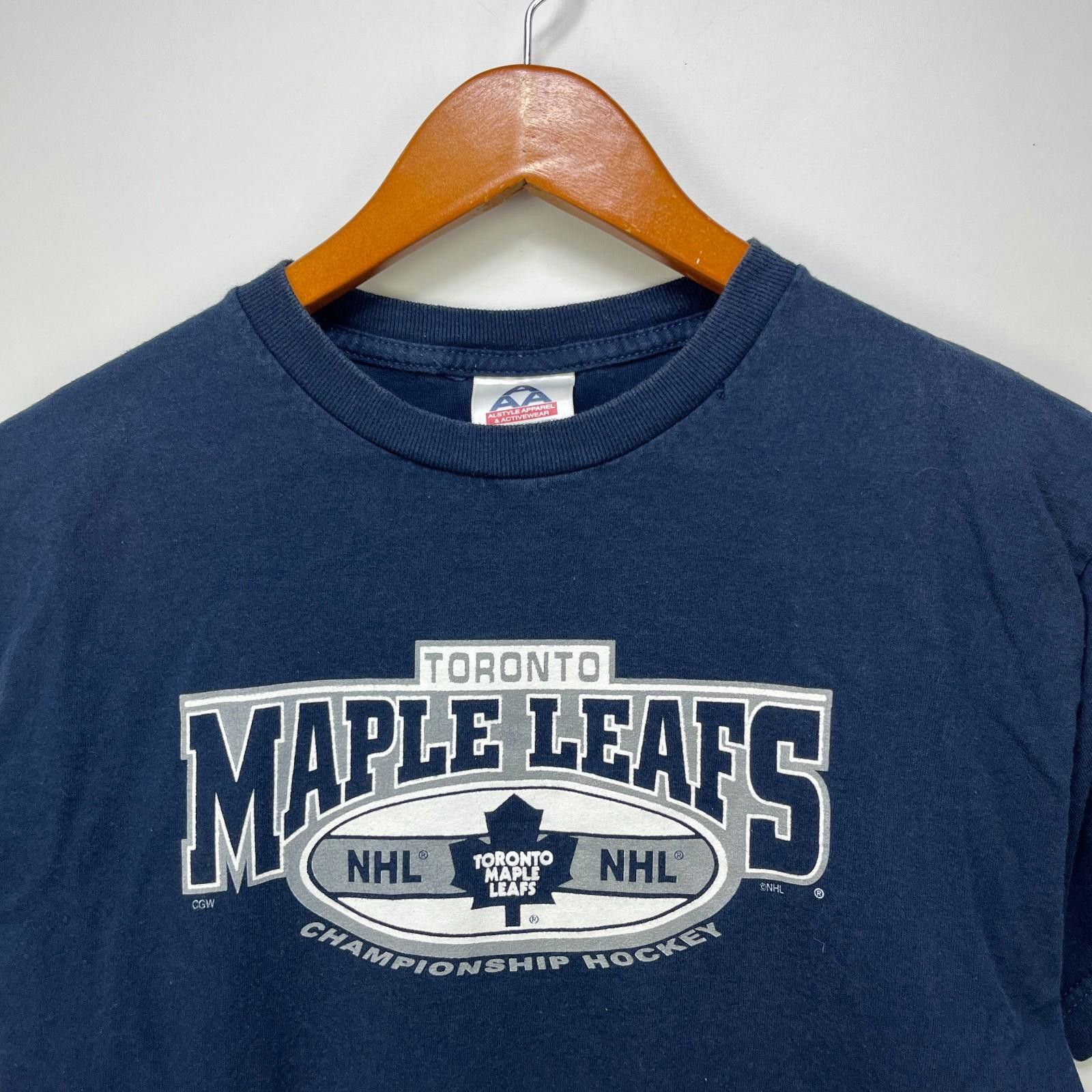 Designer Vintage 90s Toronto Maple Leafs T Shirt Medium Size ONE SIZE - 2 Thumbnail