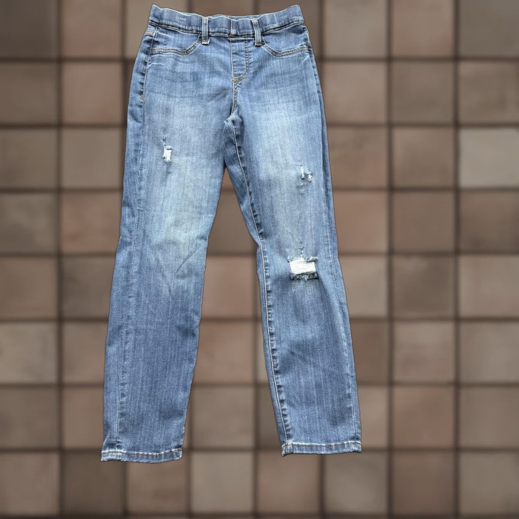 Denime Judy Blue Jeans Womens 5 27 Blue Boyfriend Fit Distressed Stretch Denim Casual Jeans Size 27" / US 4 / IT 40 - 1 Thumbnail