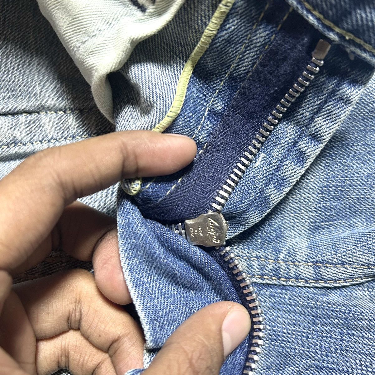 Japanese Brand Crazy Disstresed Denim PLACX CROP MILAN LOSE CROP TAPERED Size US 34 / EU 50 - 7 Thumbnail
