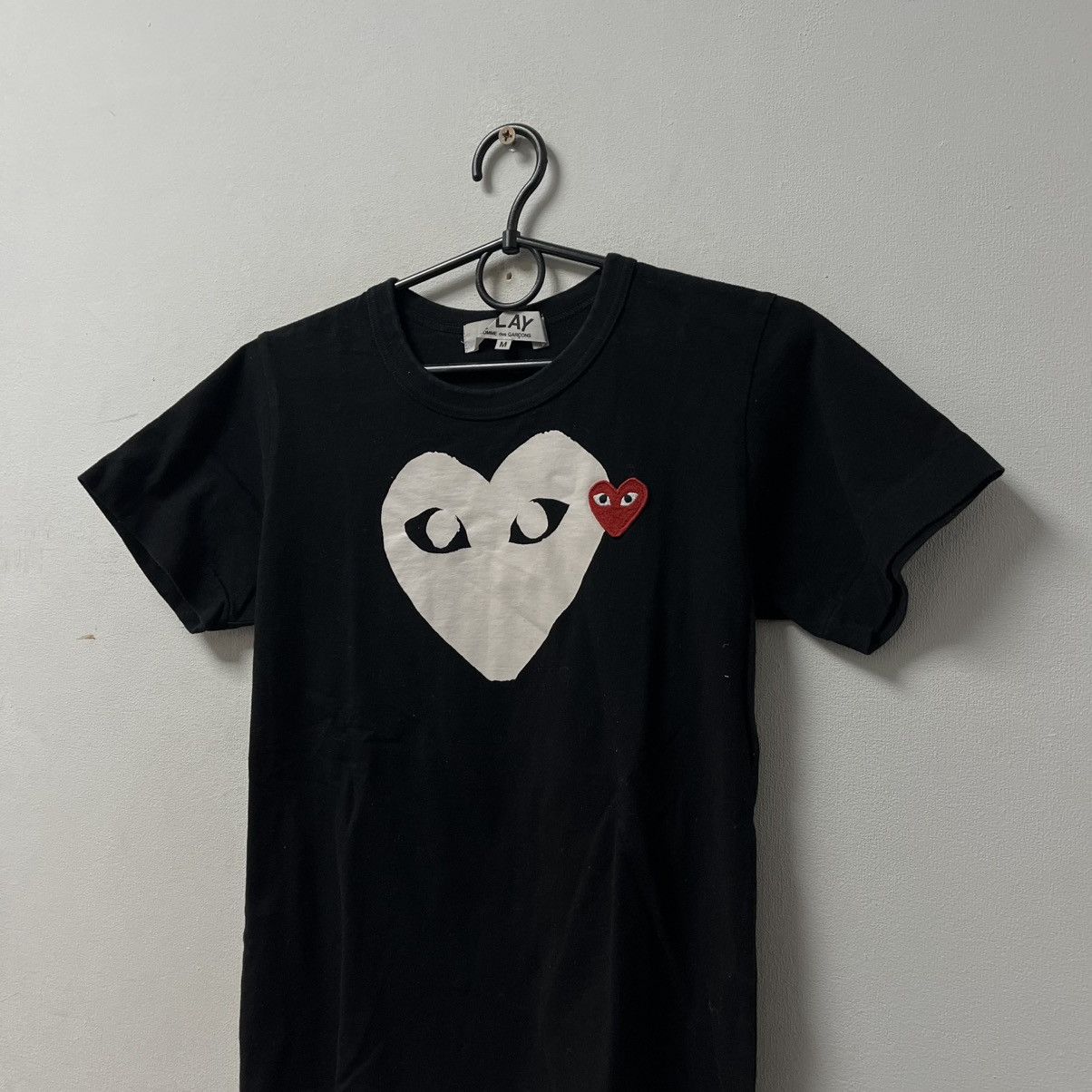 Comme des Garcons PLAY Comme des Garçons Play T-Shirt Tee Double Hearts Big Logo Size US XS / EU 42 / 0 - 2 Thumbnail