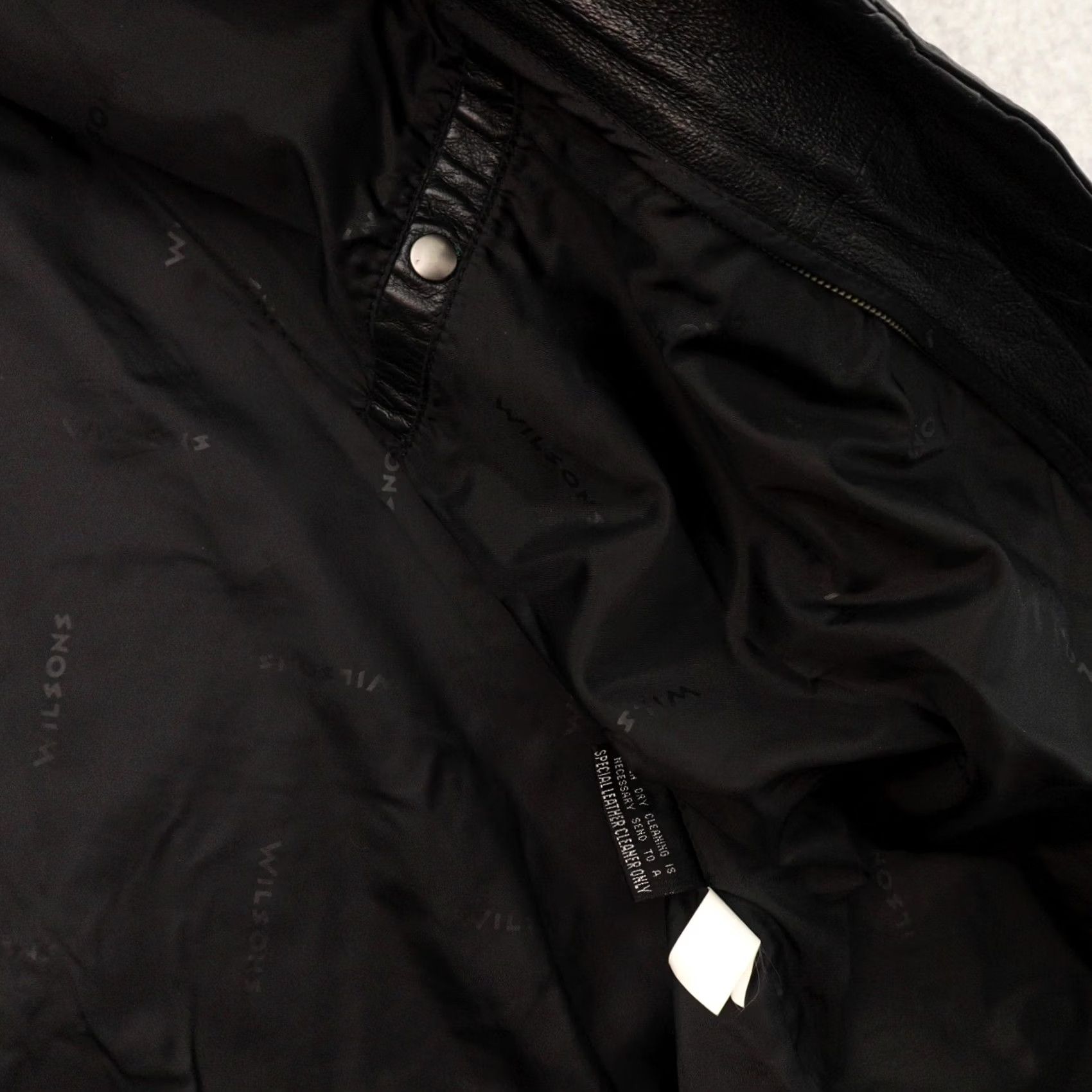 Vintage VTG Wilsons Leather Coat Jacket Womens L Puff Paisley Sleeves Black Size L / US 10 / IT 46 - 5 Thumbnail