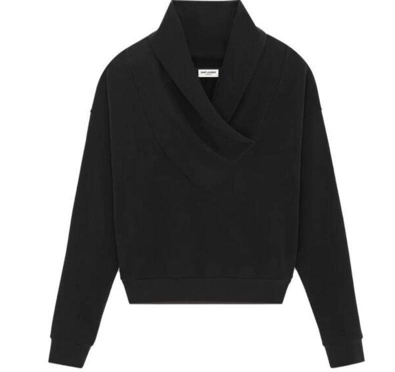 Saint Laurent Paris Saint Laurent Paris Black V-Neck Sweatshirt Size US XS / EU 42 / 0 - 1 Thumbnail