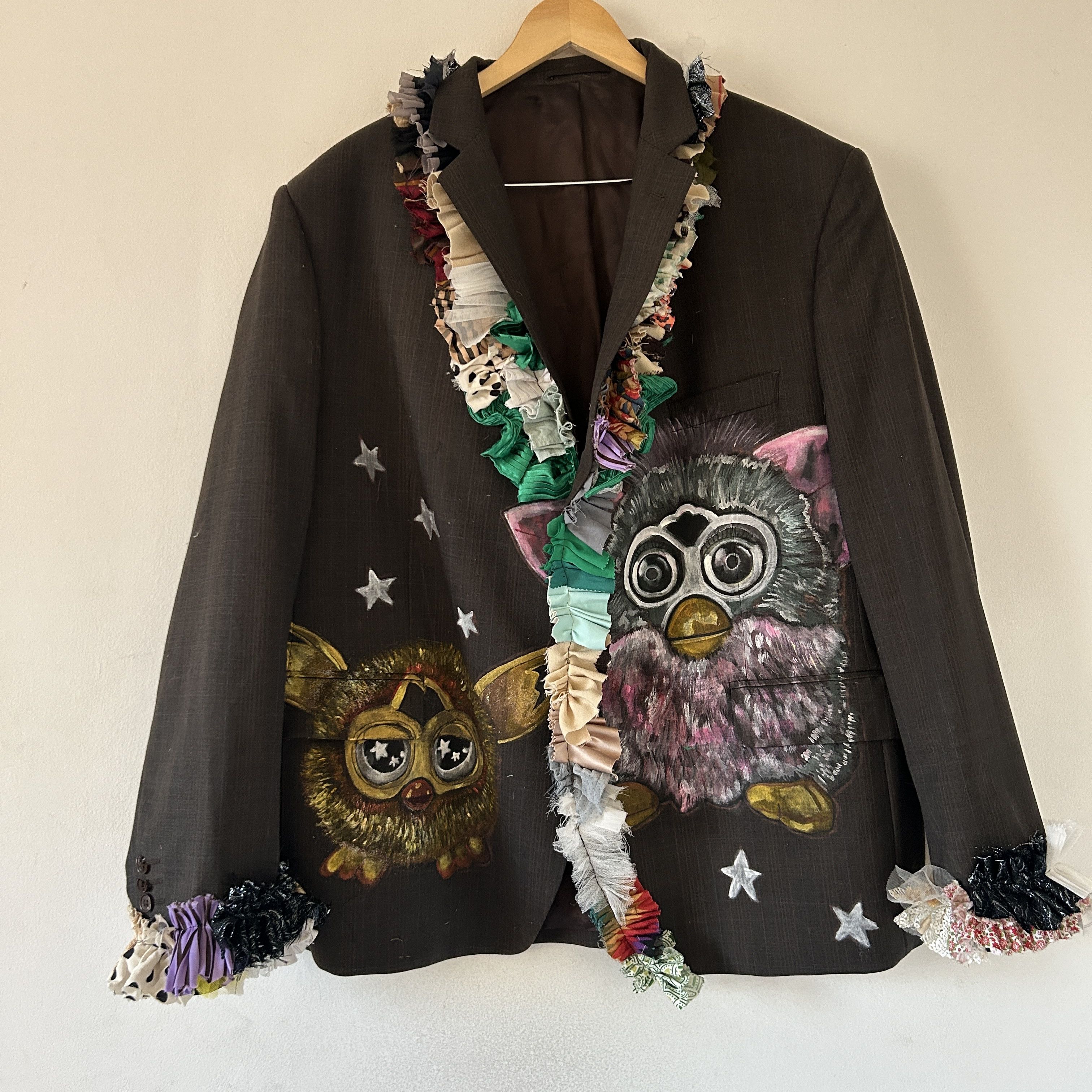 Custommade Hand Painted 90s Nostalgia Toy Art Blazer Size 4XL / US 24-26 - 11 Thumbnail