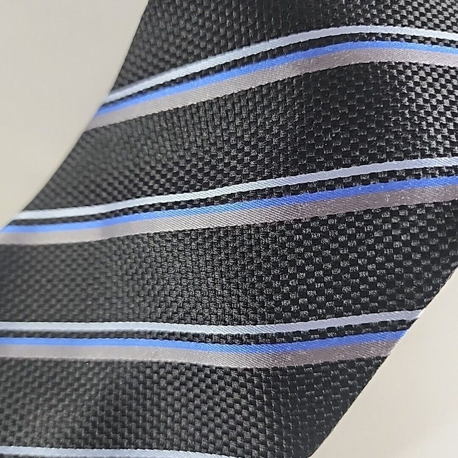 Vintage Ertu Silk Necktie Classic Blue Stripes - Italy - Like New Size ONE SIZE - 4 Thumbnail