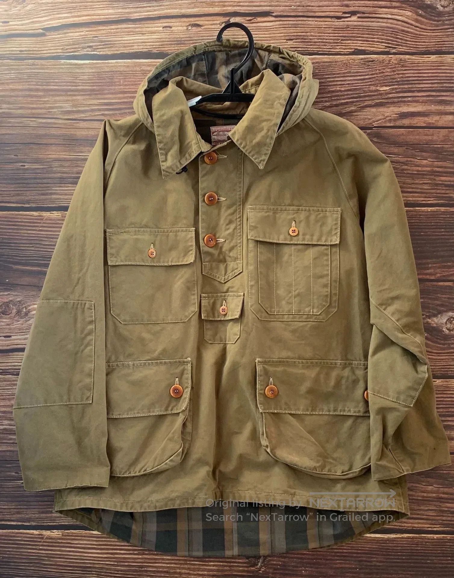 Freewheelers military canvas hooded windbreaker coat. Size US L / EU 52-54 / 3 - 6 Thumbnail