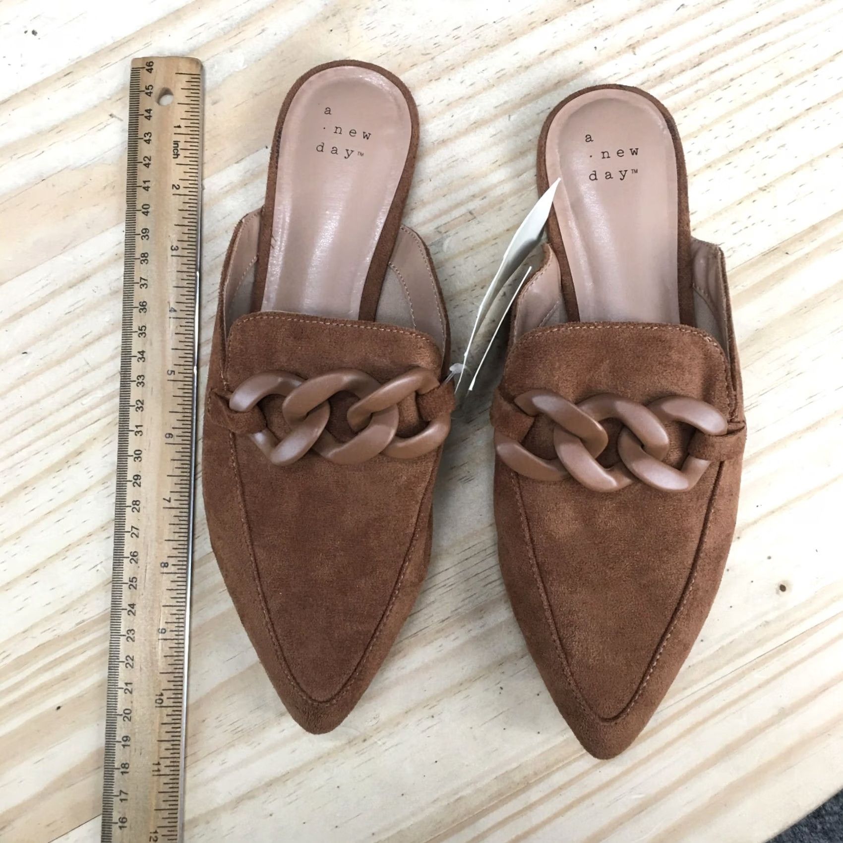 Vintage A New Day Sandals Womens 6.5 Slide Brown Slip On Casual Comfort Pointed Toe NEW Size US 7 / IT 37 - 7 Thumbnail