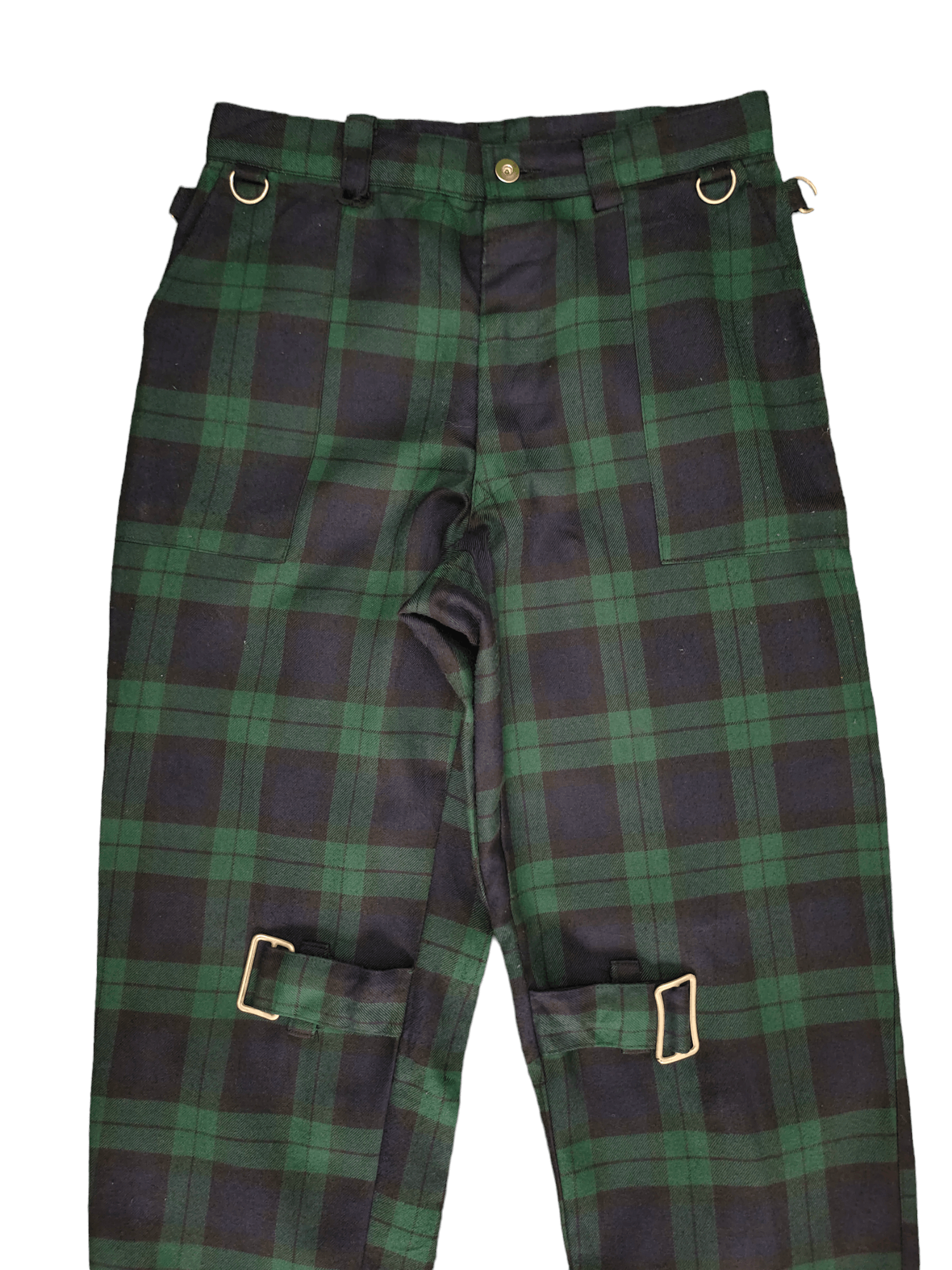 Seditionaries 1990s Cross For Men Tartan Bondage Zipper Pants Size US 30 / EU 46 - 2 Thumbnail