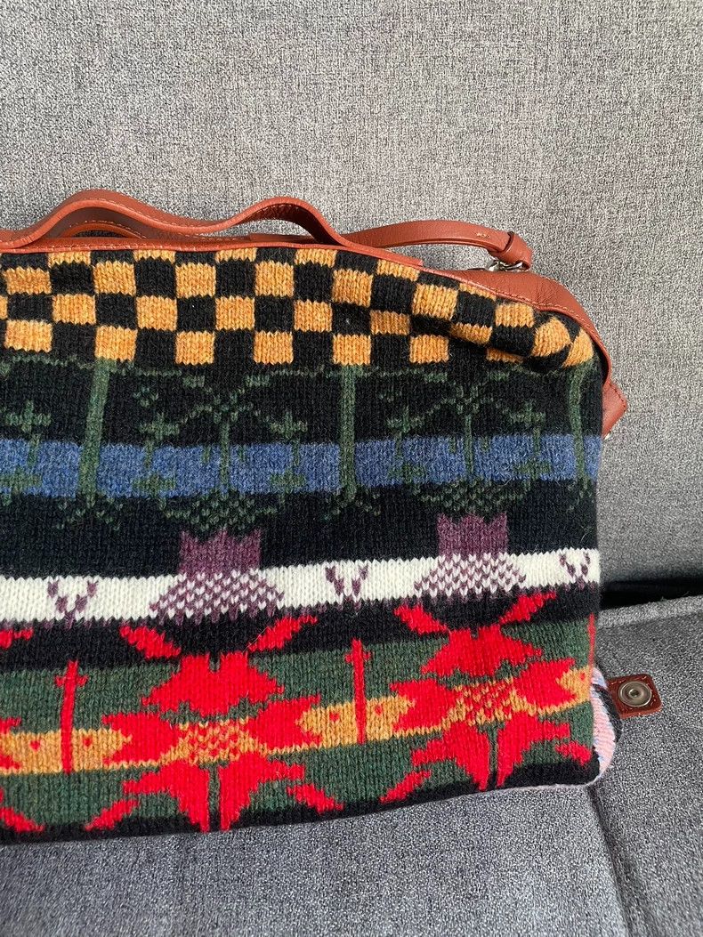 Vivienne Westwood Vivienne Westwood size os Knitted woolen handbag, retro lea Size ONE SIZE - 6 Thumbnail