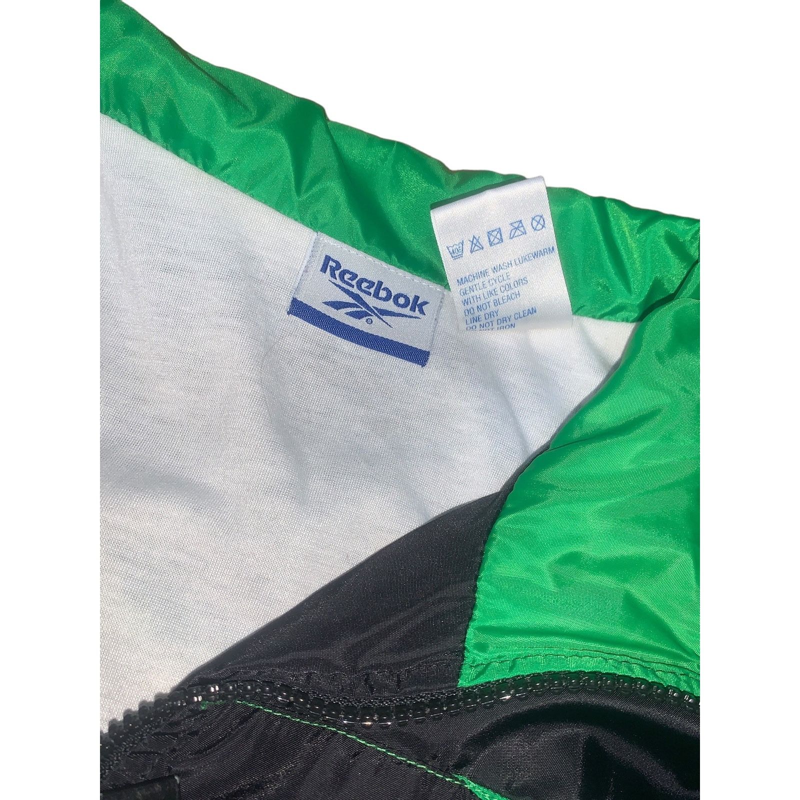 Reebok Vintage REEBOK Windbreaker Jacket Coat Full Zip Green Medium Size M / US 6-8 / IT 42-44 - 4 Thumbnail