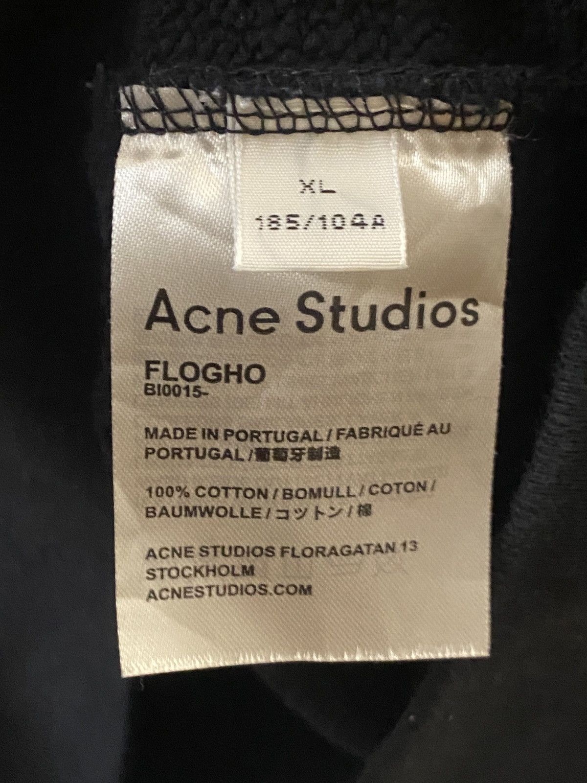 Acne Studios Black Flogho Sweatshirt Size US XL / EU 56 / 4 - 4 Thumbnail