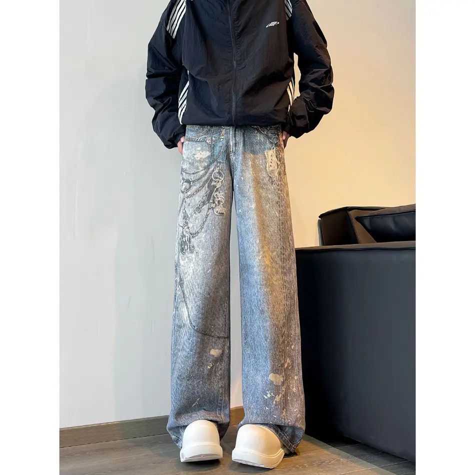 Japanese Brand × Jean Retro loose straight leg micro flared jeans Size US 34 / EU 50 - 2 Thumbnail
