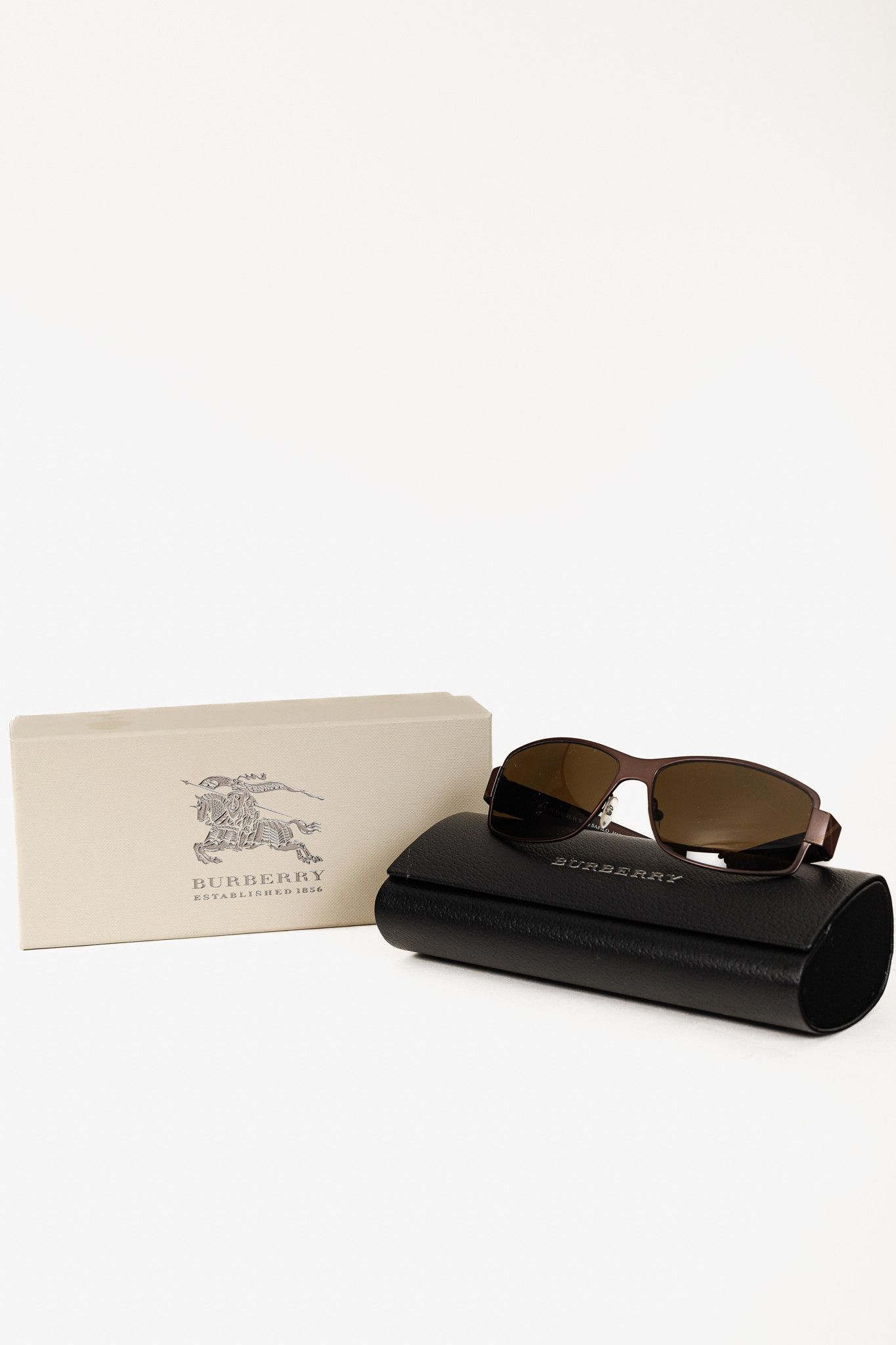 Burberry × Safilo Burberry B9412/S Check-Print Rectangular Sunglasses Size ONE SIZE - 9 Thumbnail