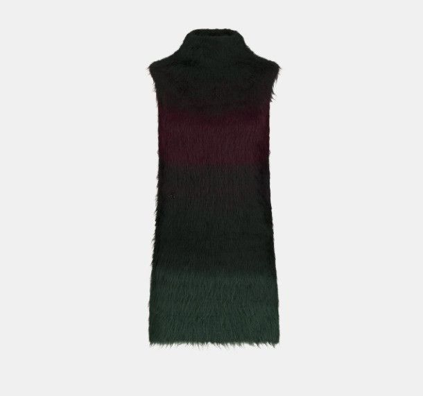 Dior o1w1db11124 Straight-Cut Short Dress in Deep Fuchsia & Green Size S / US 4 / IT 40 - 1 Thumbnail