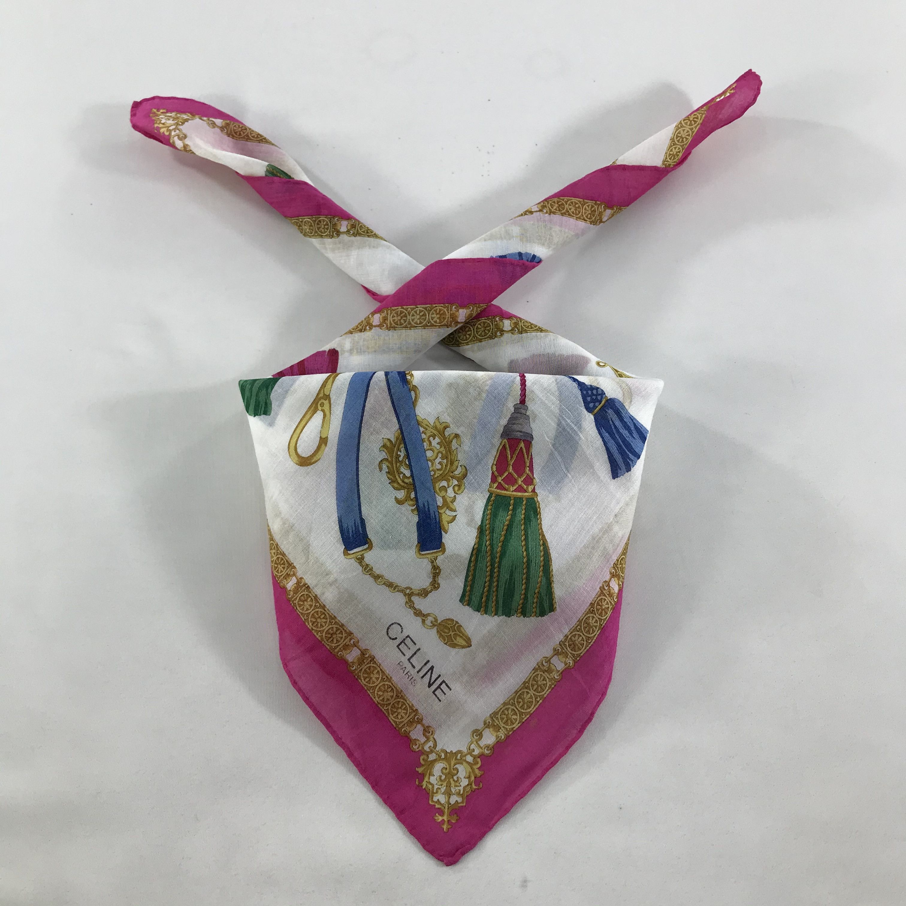 Celine × Vintage Celine Bandana / Handkerchief / Neckerchief - S1427 Size ONE SIZE - 3 Thumbnail