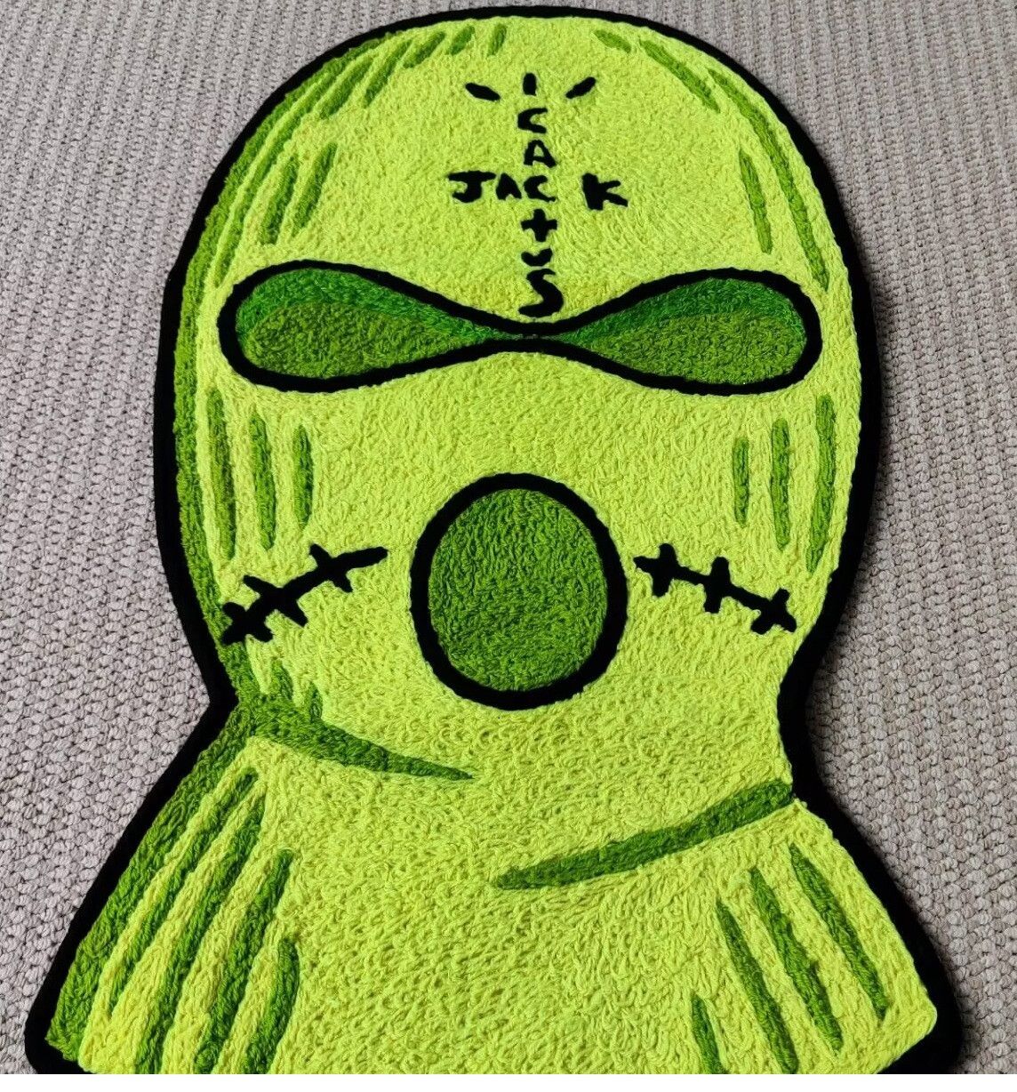 Other Travis Scott JackBoys Ski Mask Shaped Wool Thread Carpet Size ONE SIZE - 2 Thumbnail