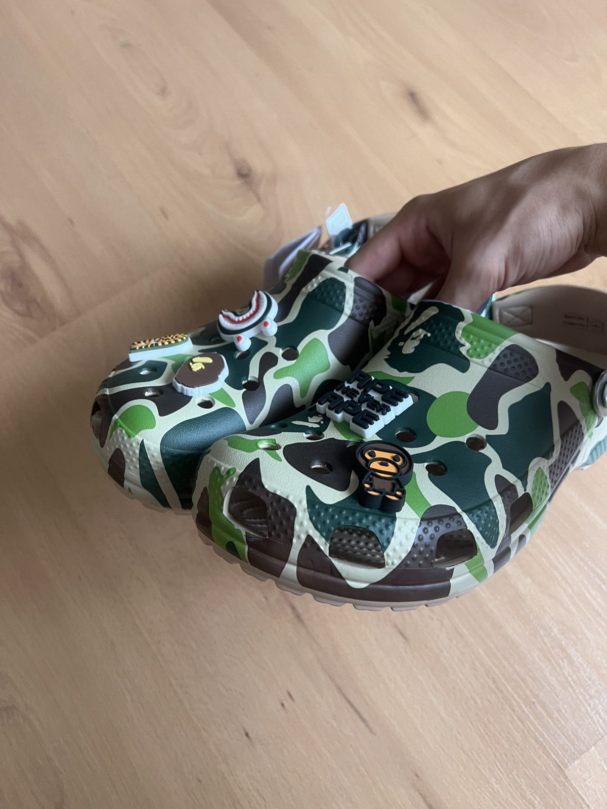 BAPE x Crocs Classic Clog – Green Camo Brand New with Tags