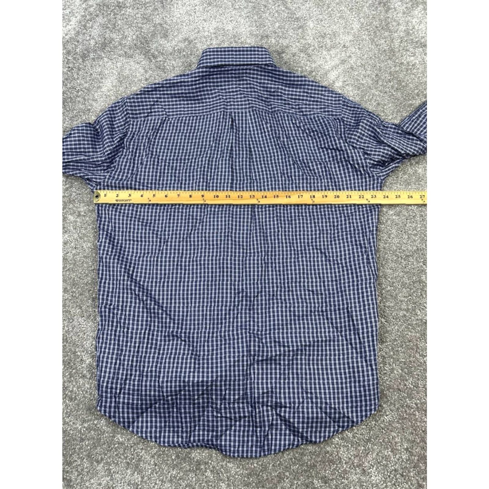 Peter Millar Peter Millar Shirt Mens Large Blue Cotton Silk Button Up Size US L / EU 52-54 / 3 - 4 Thumbnail