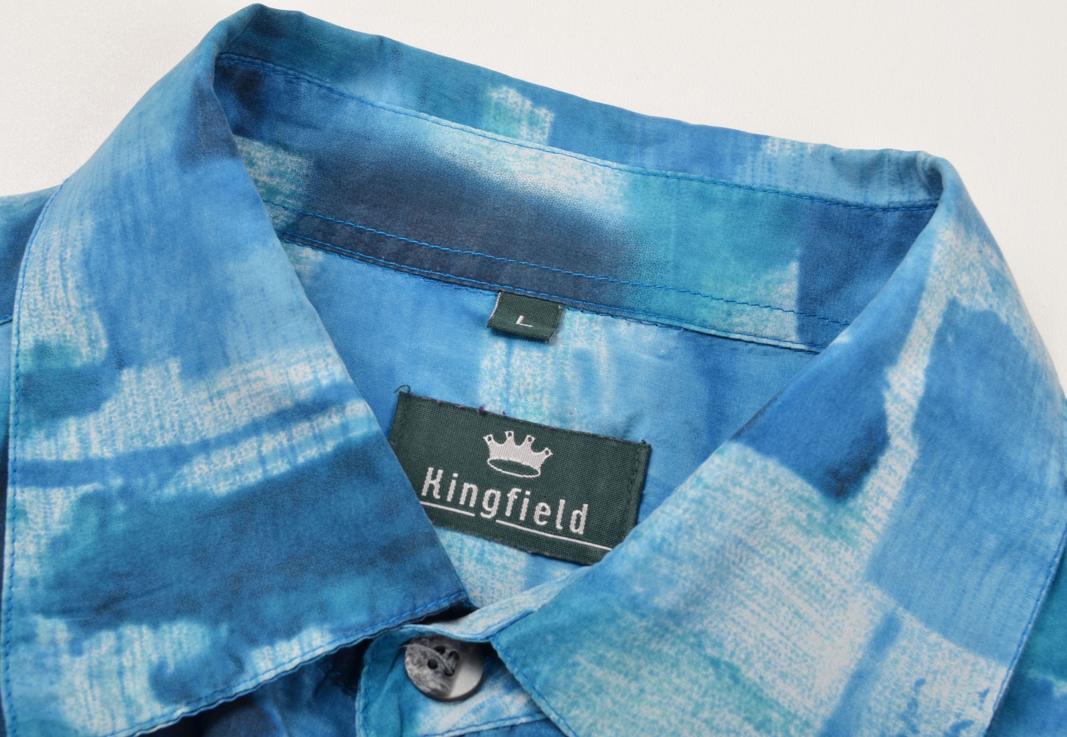 Vintage Vintage Kingfield Abstract Print Short Sleeve Silk Shirt Size US L / EU 52-54 / 3 - 5 Thumbnail