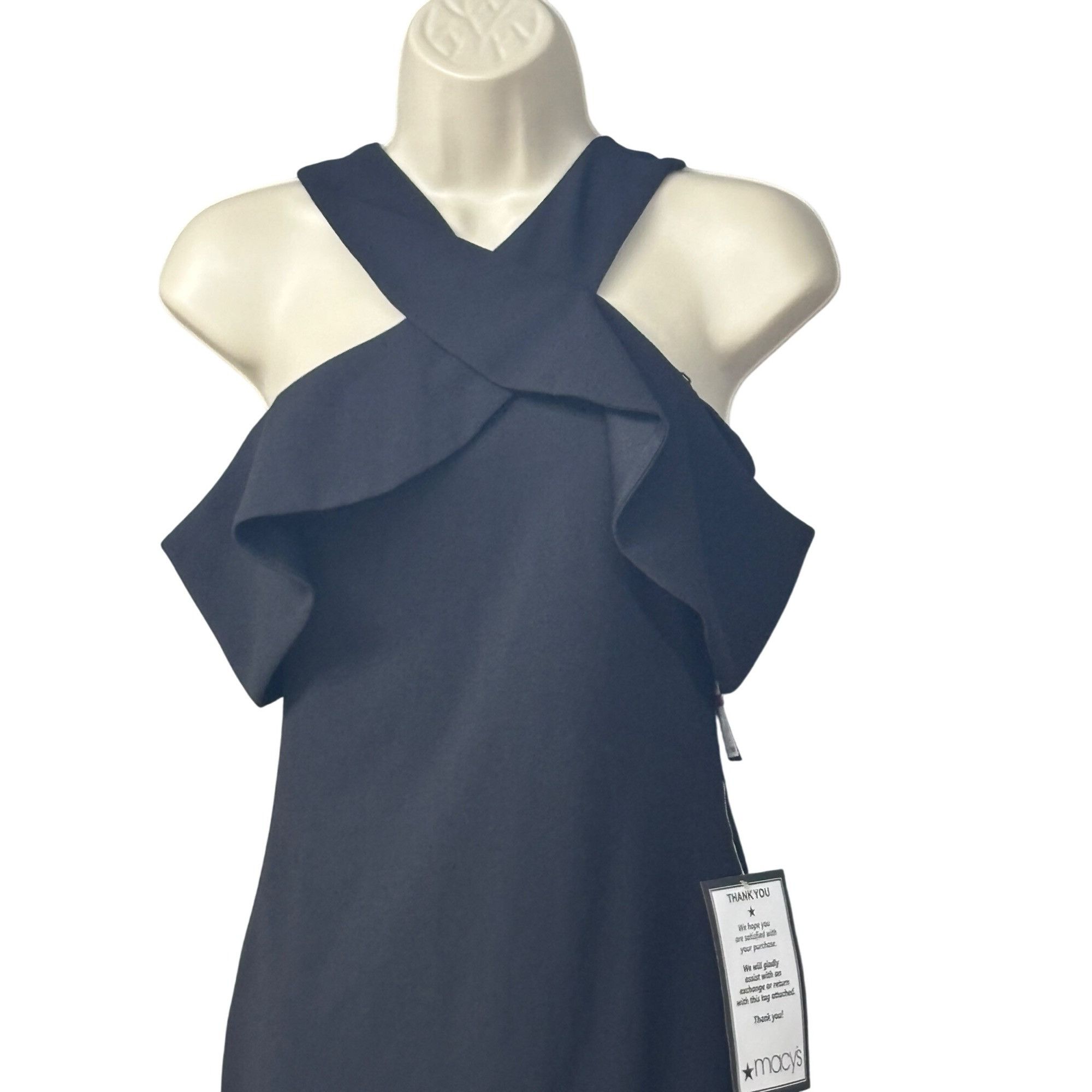 Other RACHEL Rachel Roy Cold Shoulder Ruffle Halter Dress, Black, Size XS / US 0-2 / IT 36-38 - 4 Thumbnail