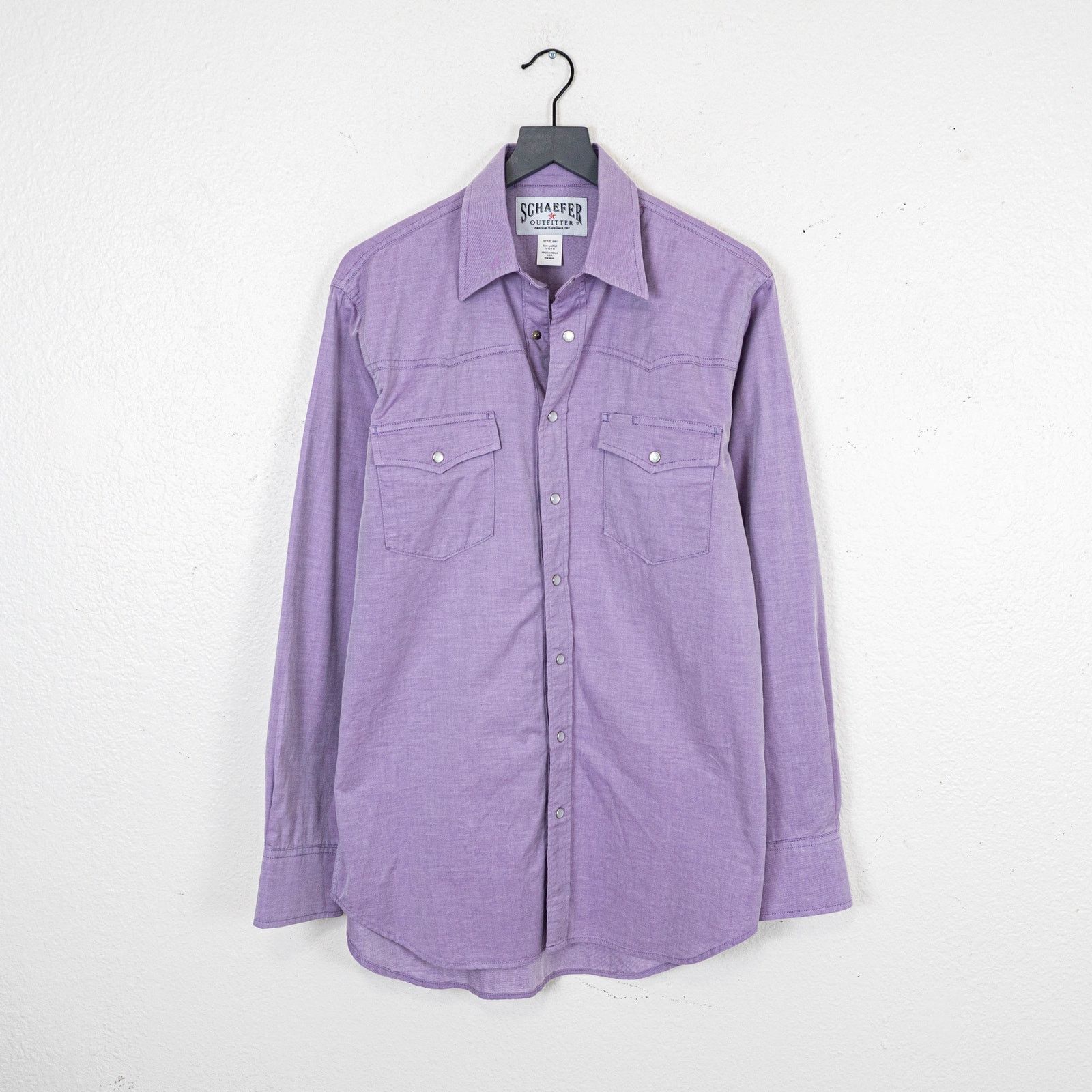 Other Schaefer Outfitter Western Pearl Snap Shirt Purple Large Size US L / EU 52-54 / 3 - 1 Thumbnail
