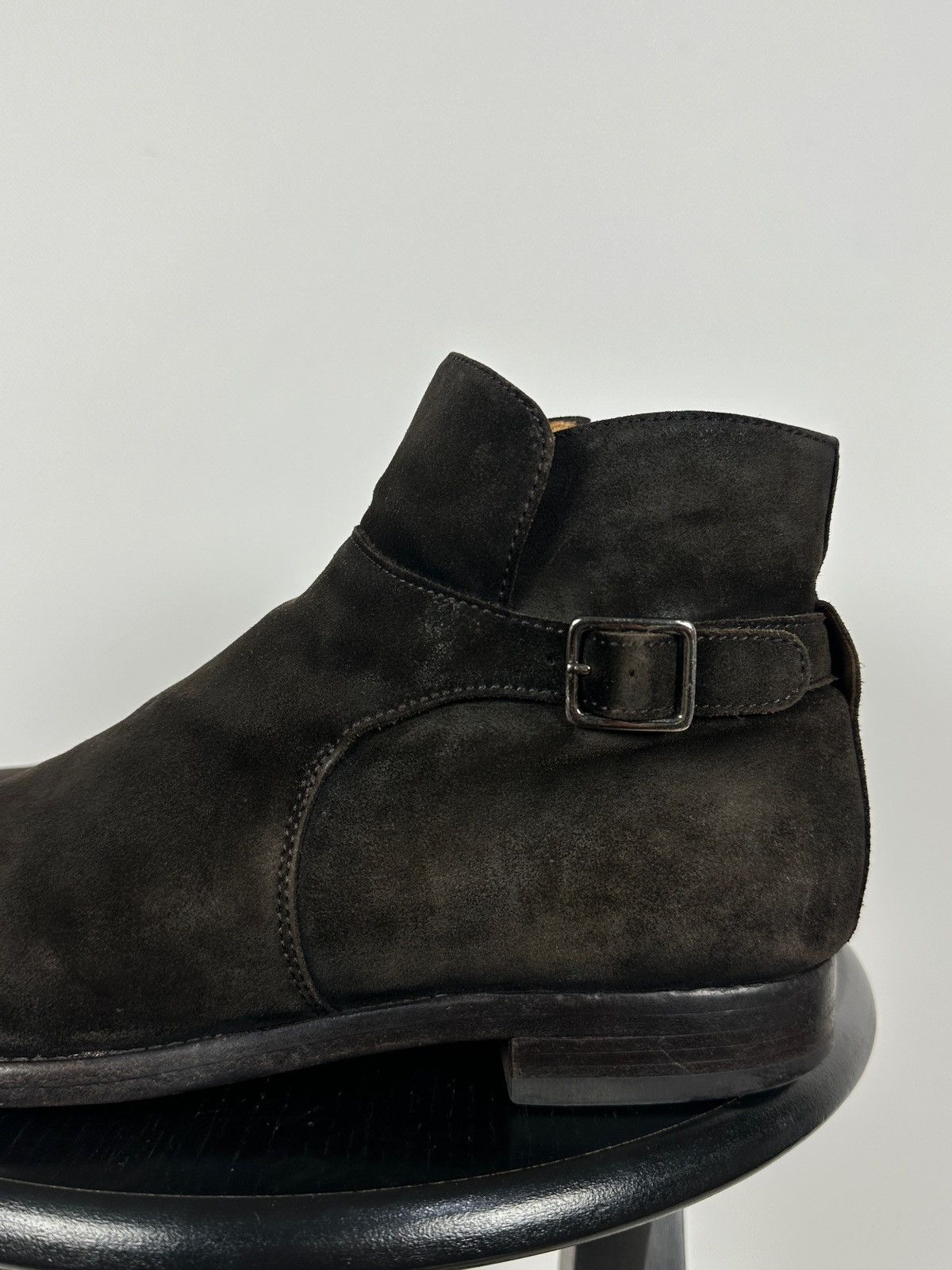 Officine Creative Officine Creative Brown Suede Biker Buckle Strap Boots Size US 10 / EU 43 - 14 Thumbnail