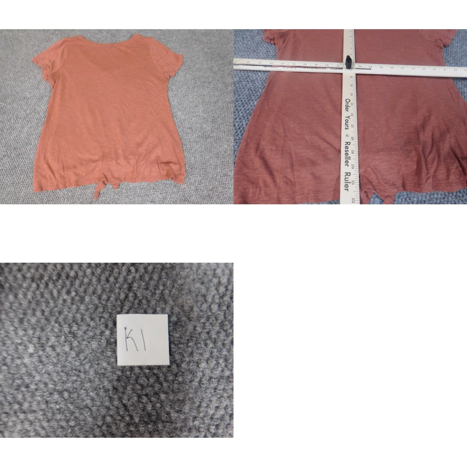Express Express Blouse Womens Medium pink pullover stretch solid collar short sleeve casual Polyester Regular Basic Ladies M Stretch Size M / US 6-8 / IT 42-44 - 8 Thumbnail