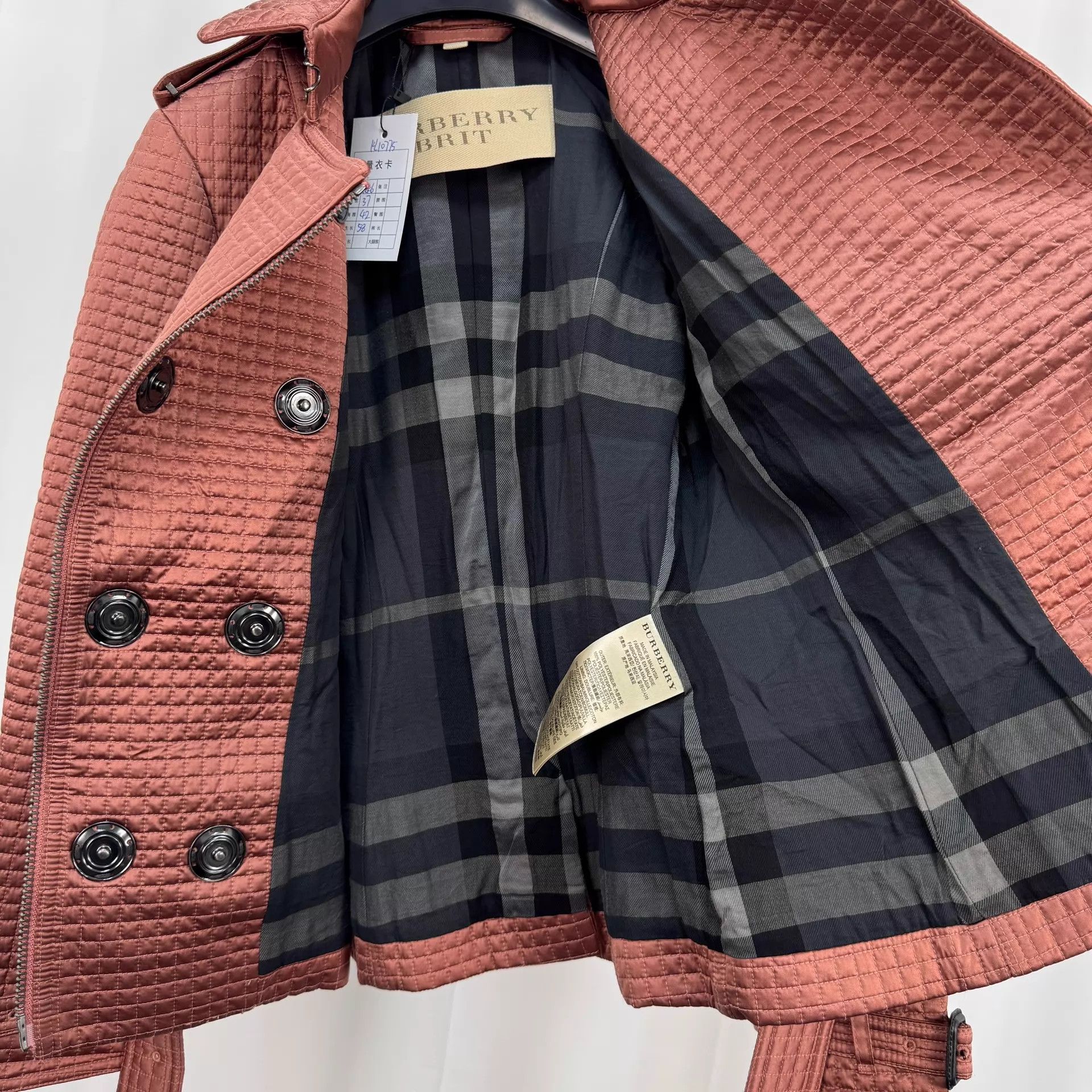 Burberry Burberry check-lined light cotton jacket UK6 99 new Size XS / US 0-2 / IT 36-38 - 5 Thumbnail