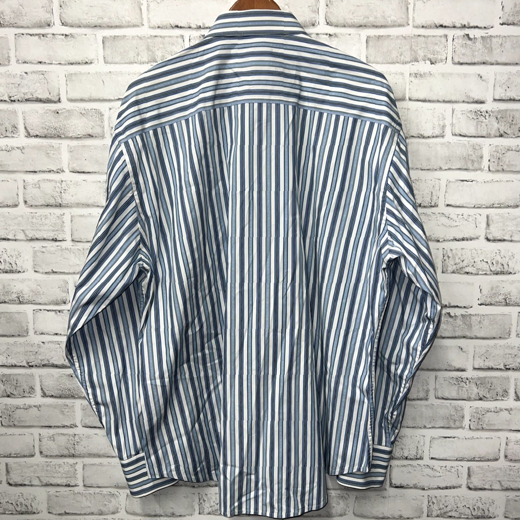 Robert Graham Robert Graham Shirt Men 2XL Button-Up Long Sleeve Blue Striped Regular Size US XXL / EU 58 / 5 - 4 Thumbnail