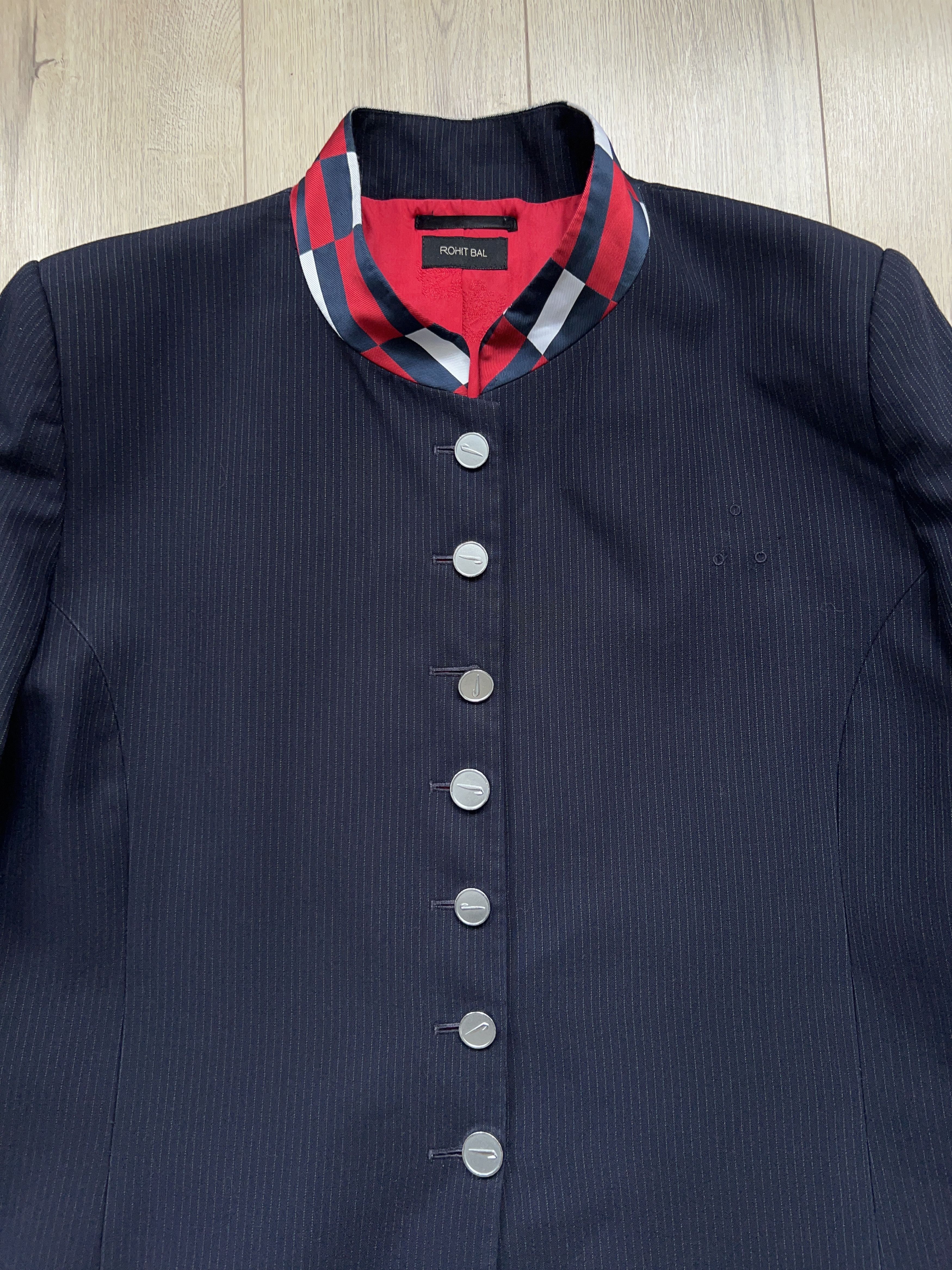 Designer ROHIT BAL Indian Nehru Jacket Coat Wool Polyester Size XL Size XL / US 12-14 / IT 48-50 - 3 Thumbnail