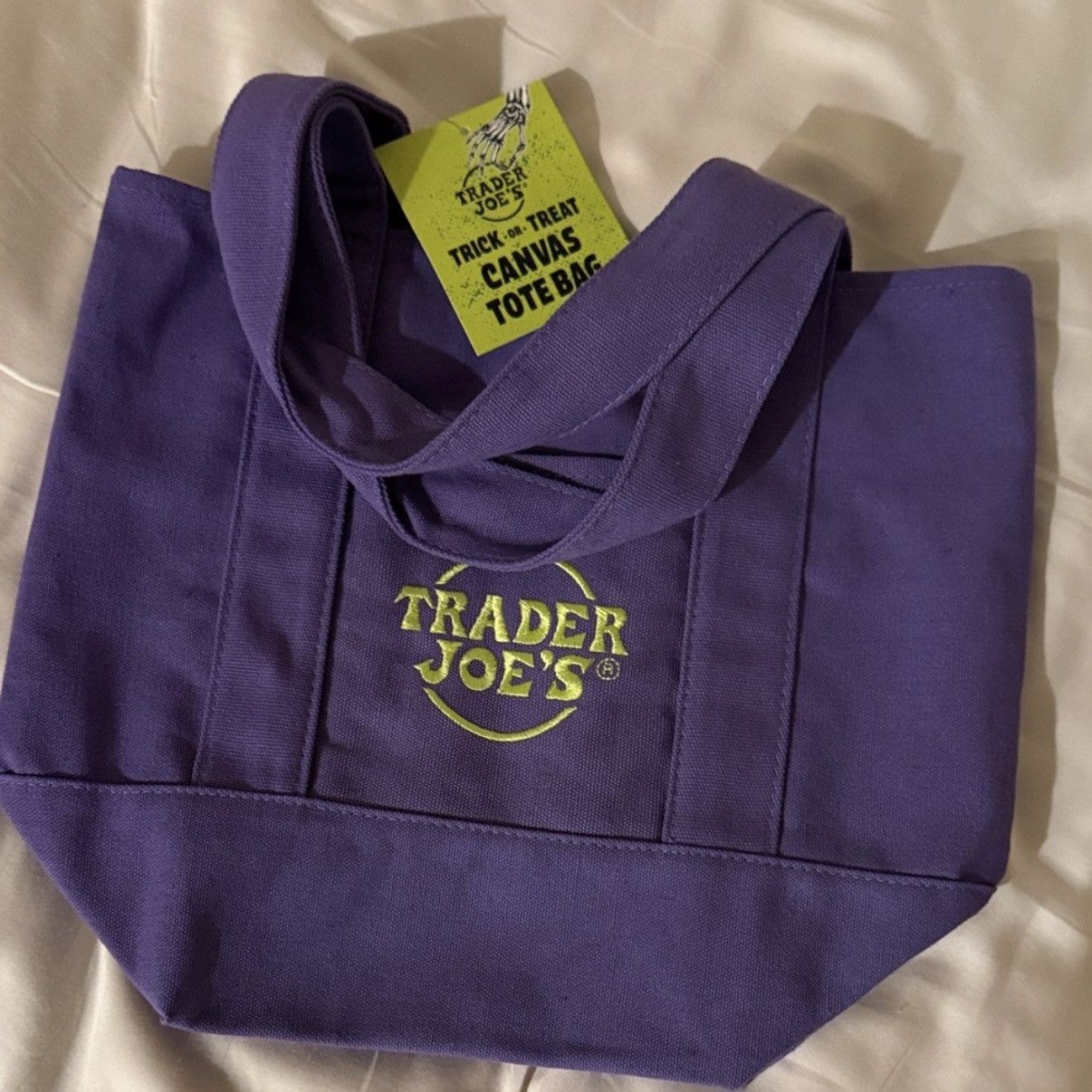 Other Trader Joe’s mini canvas bag purple green Size ONE SIZE - 1 Thumbnail