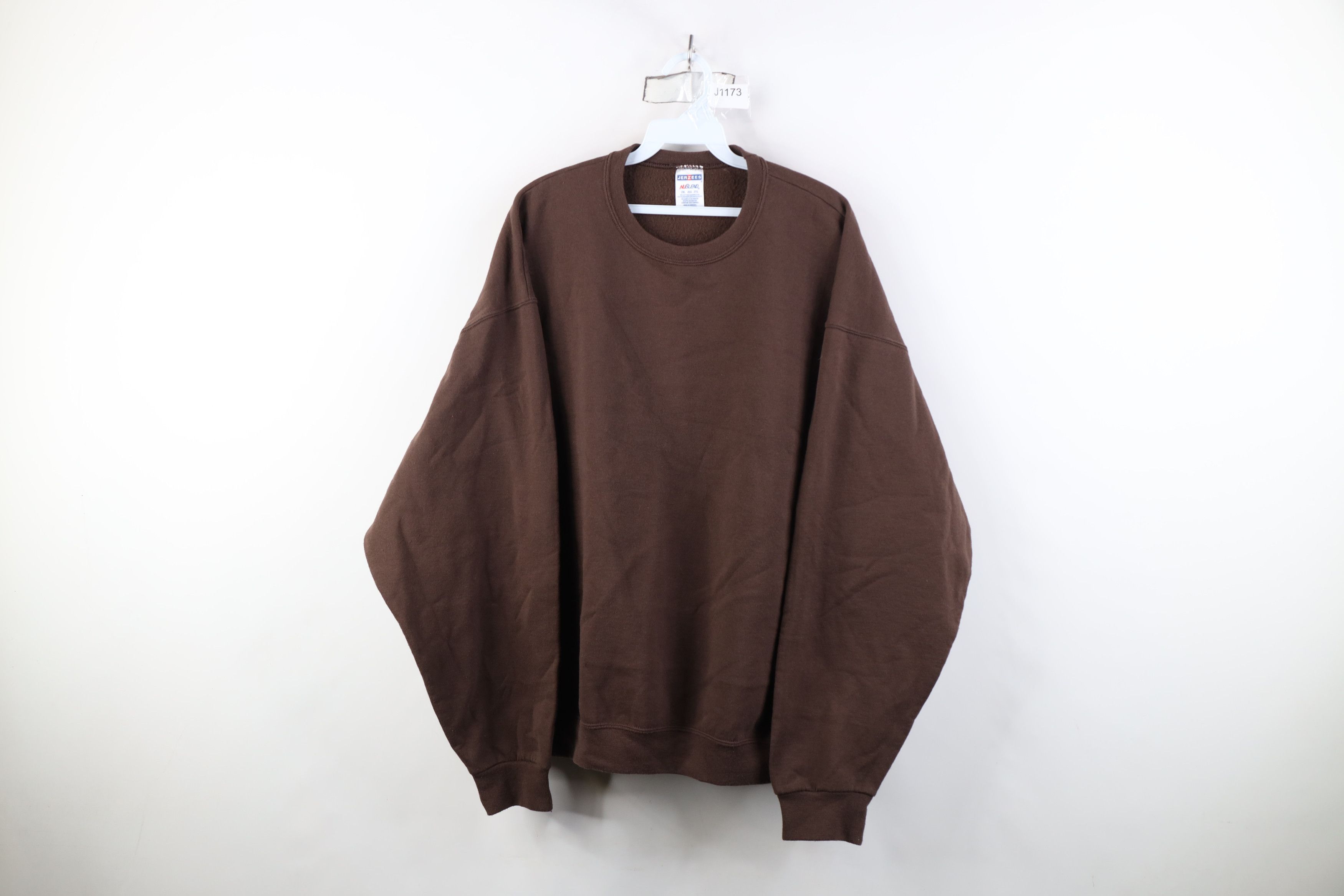 Vintage Vintage 90s Y2K Streetwear Crewneck Sweatshirt Chocolate Size US XXL / EU 58 / 5 - 1 Thumbnail