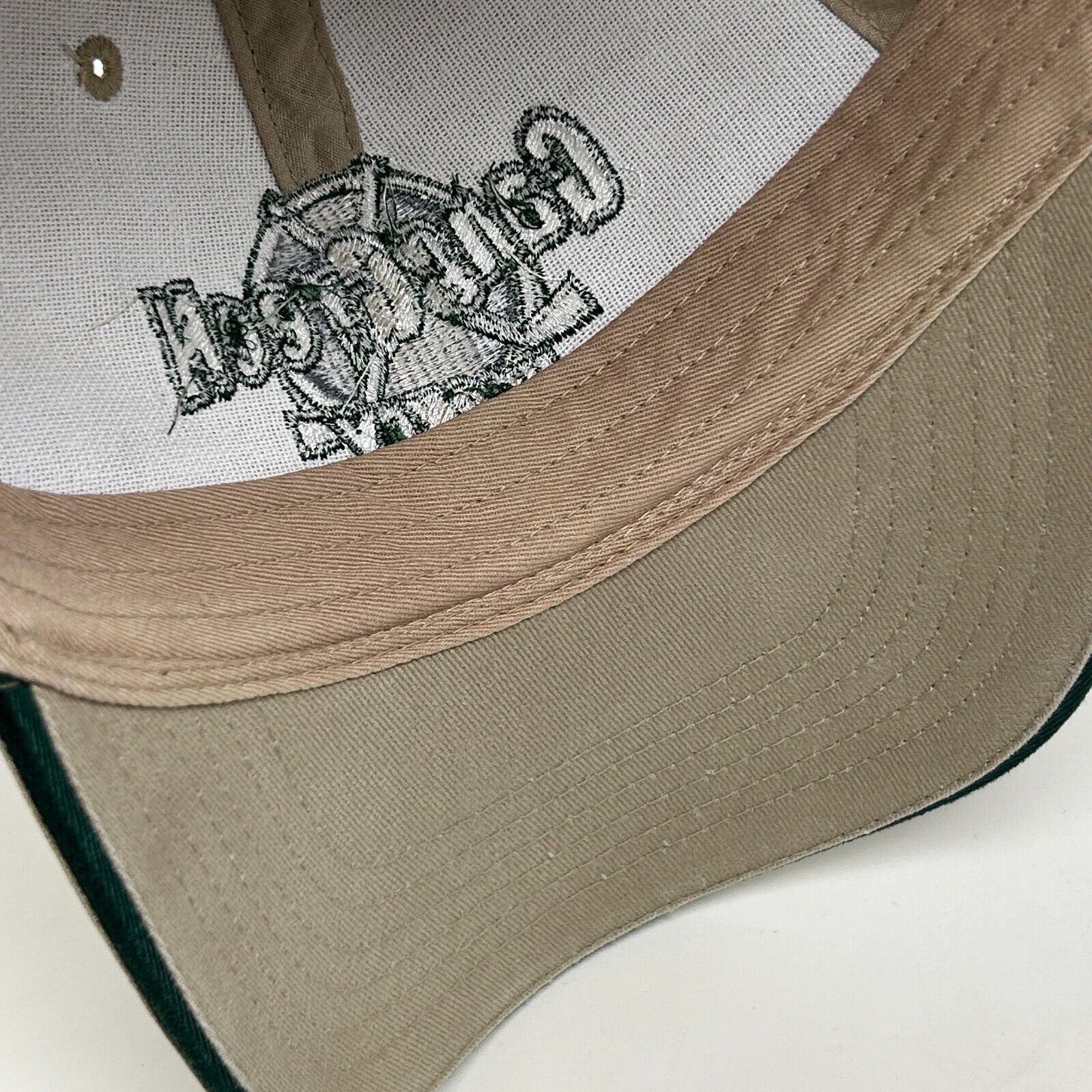 Vintage Vintage 90s Gang Green Hockey Hat Baseball Cap Hockey Beige Size ONE SIZE - 5 Thumbnail