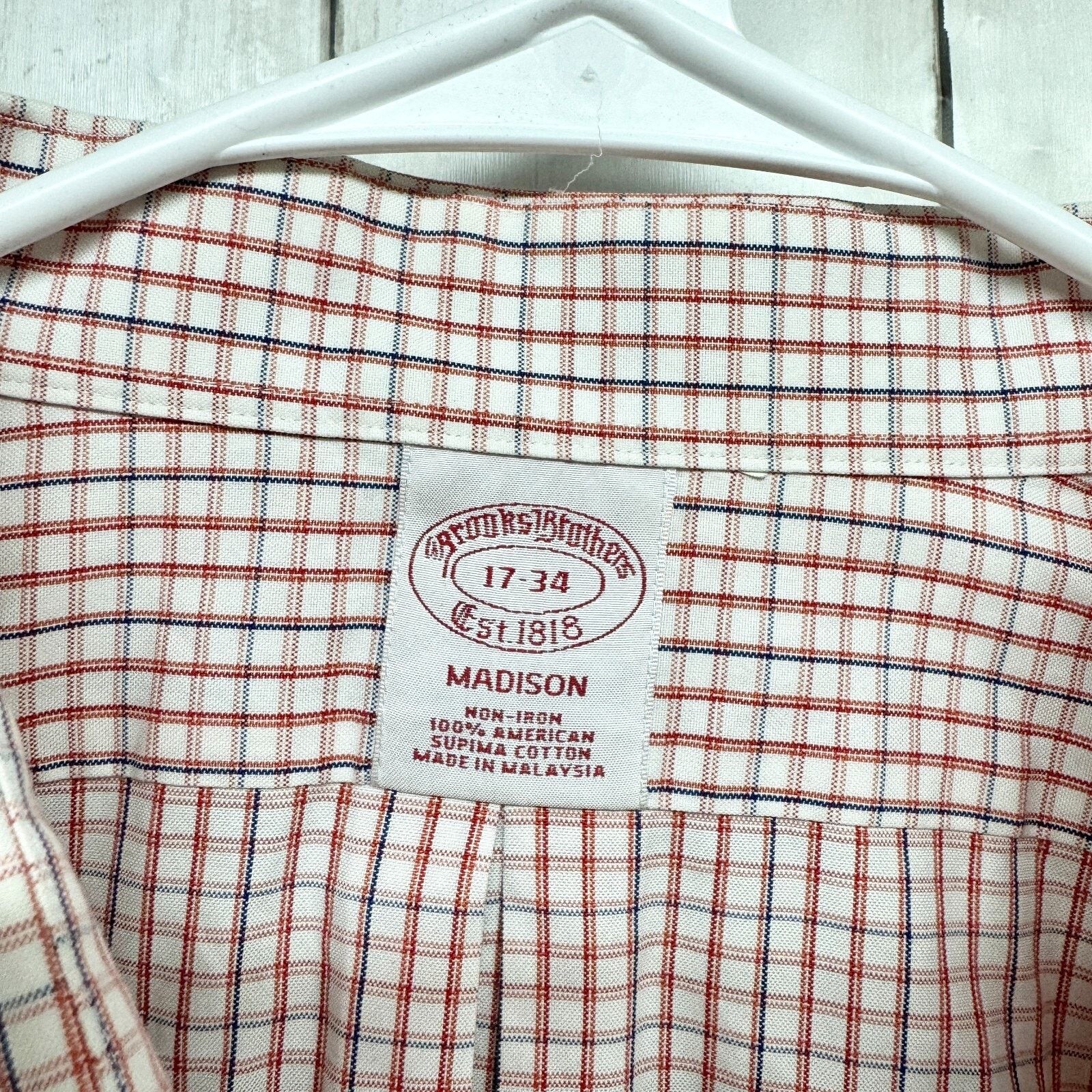 Brooks Brothers Vtg Brooks Brothers Button Down Sz 17-34 100% Supima Cotton Size US S / EU 44-46 / 1 - 2 Thumbnail