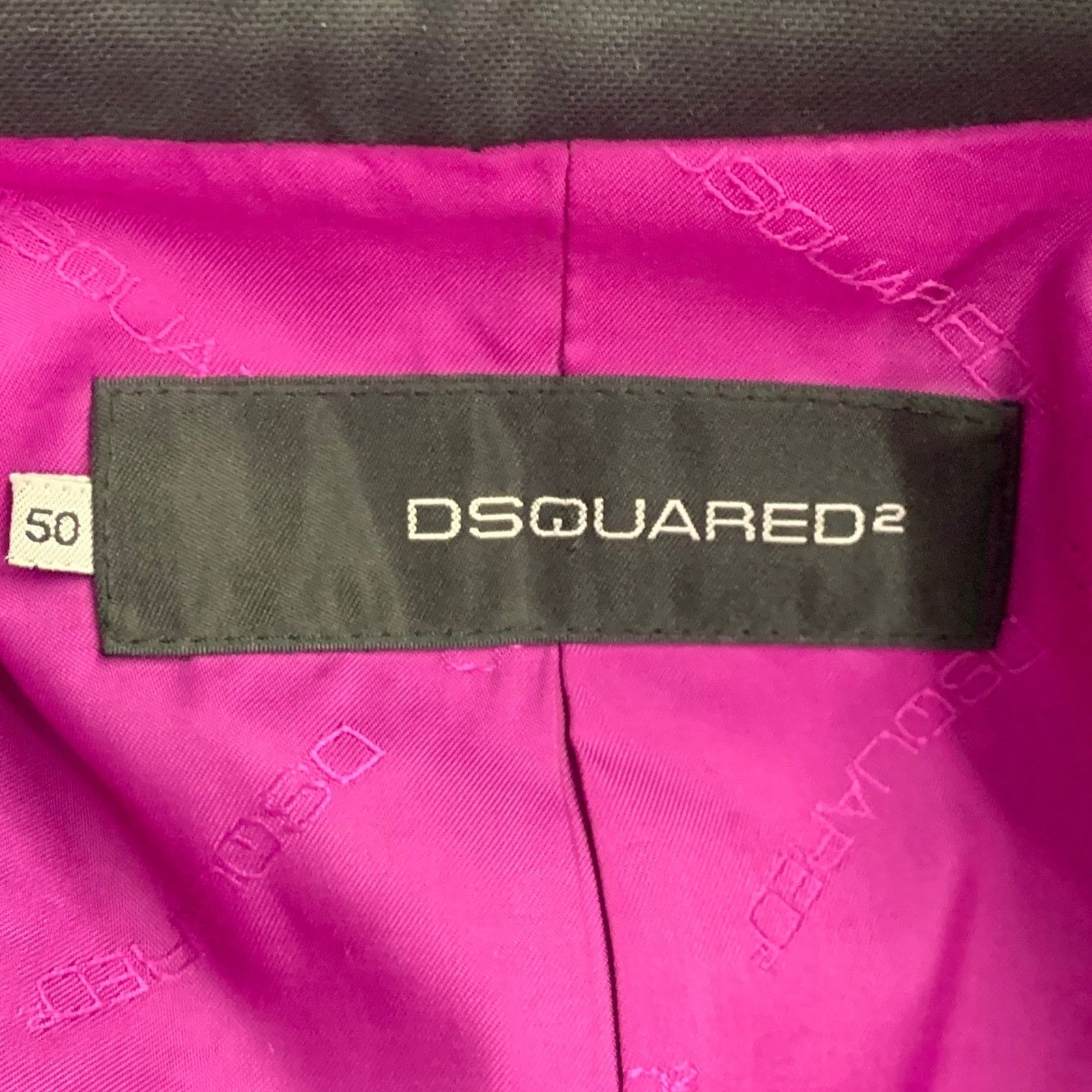 Dsquared2 Black Studded Cotton Blend Studded Notch Lapel Open Front Size 40R - 10 Thumbnail