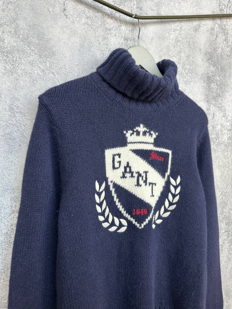 Gant GANT Lambswool Angora Turtleneck Crest Logo Knit Jumper Size XL / US 12-14 / IT 48-50 - 3 Thumbnail