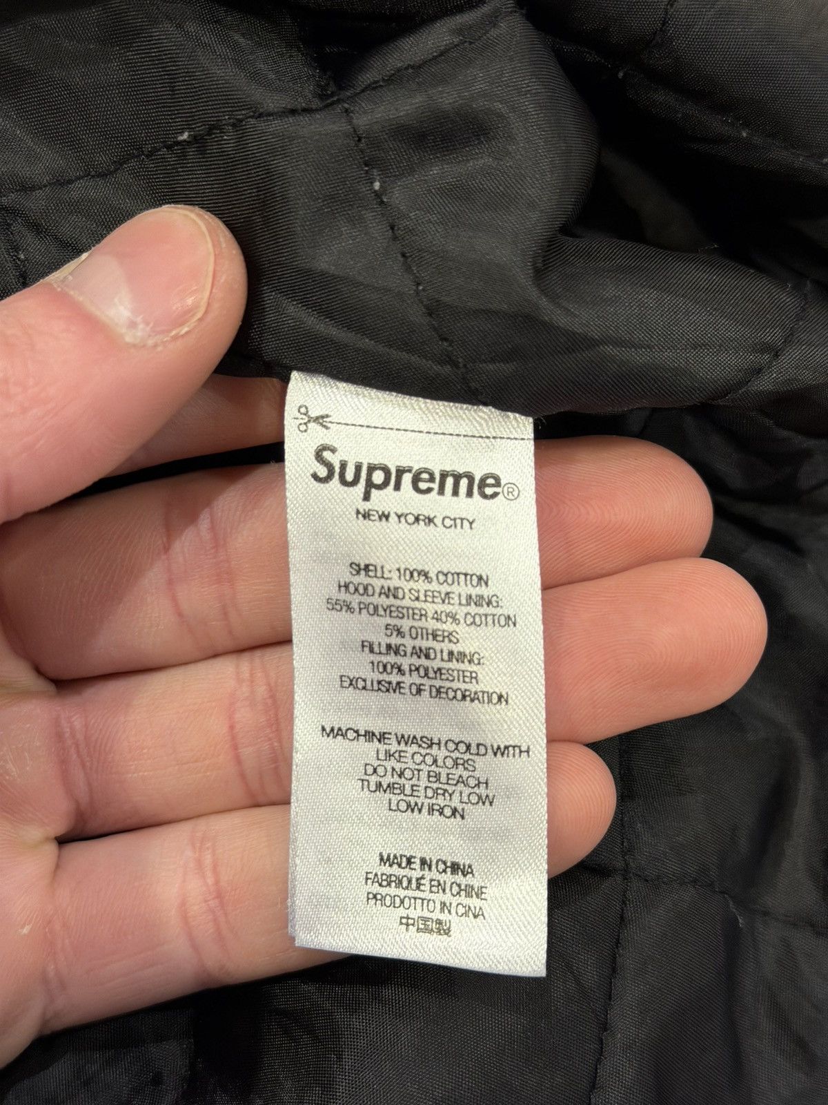 Supreme Supreme Fleece Hooded Denim Jacket - Black Size US XL / EU 56 / 4 - 4 Thumbnail