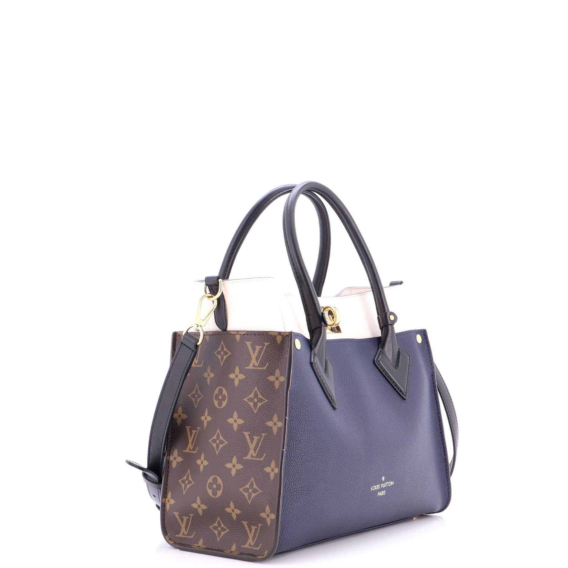 Louis Vuitton On My Side Tote Leather with Monogram Canvas MM Size ONE SIZE - 1 Thumbnail