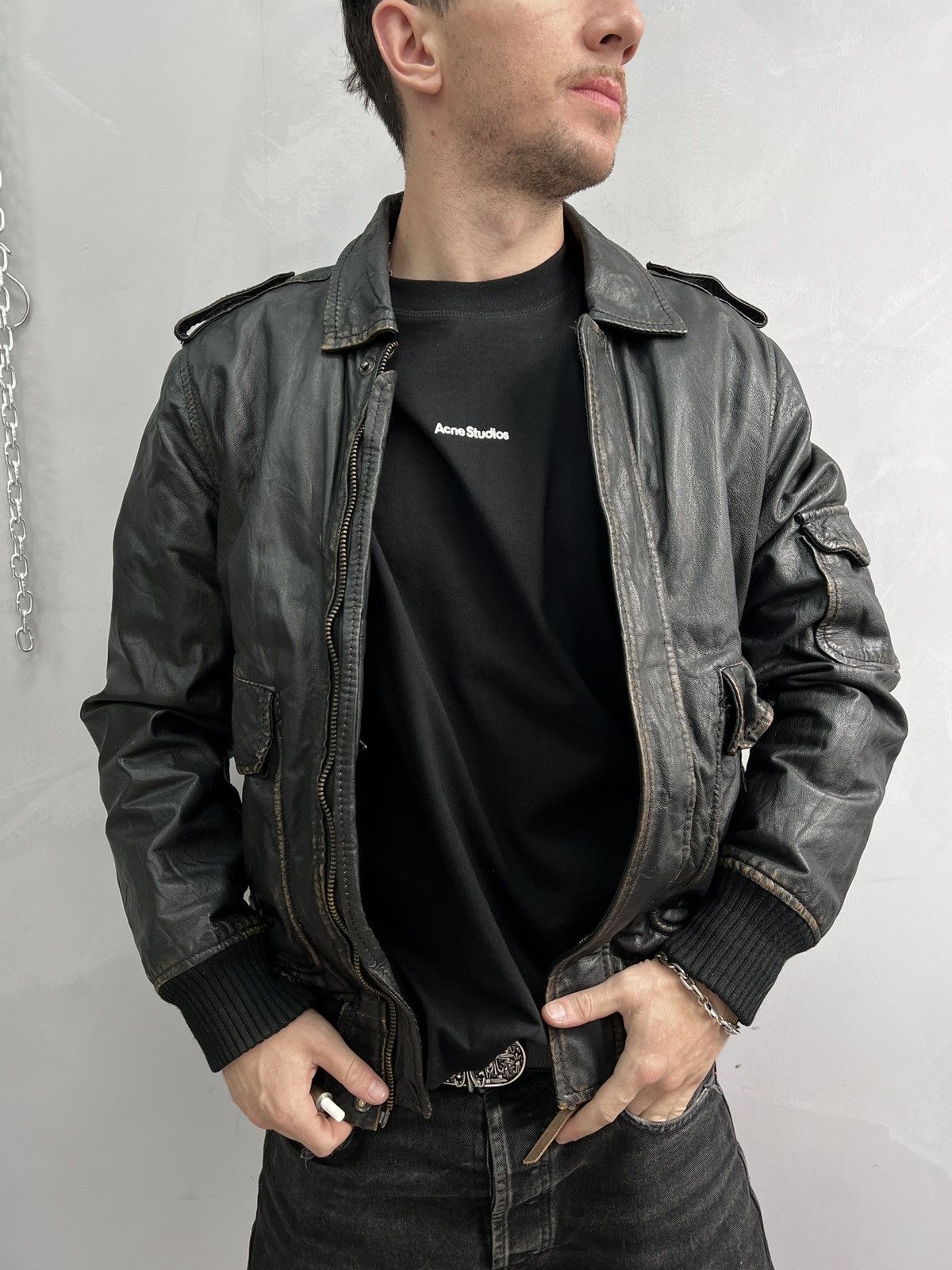 Schott × Vintage Vintage 90s Schott At101 single riders