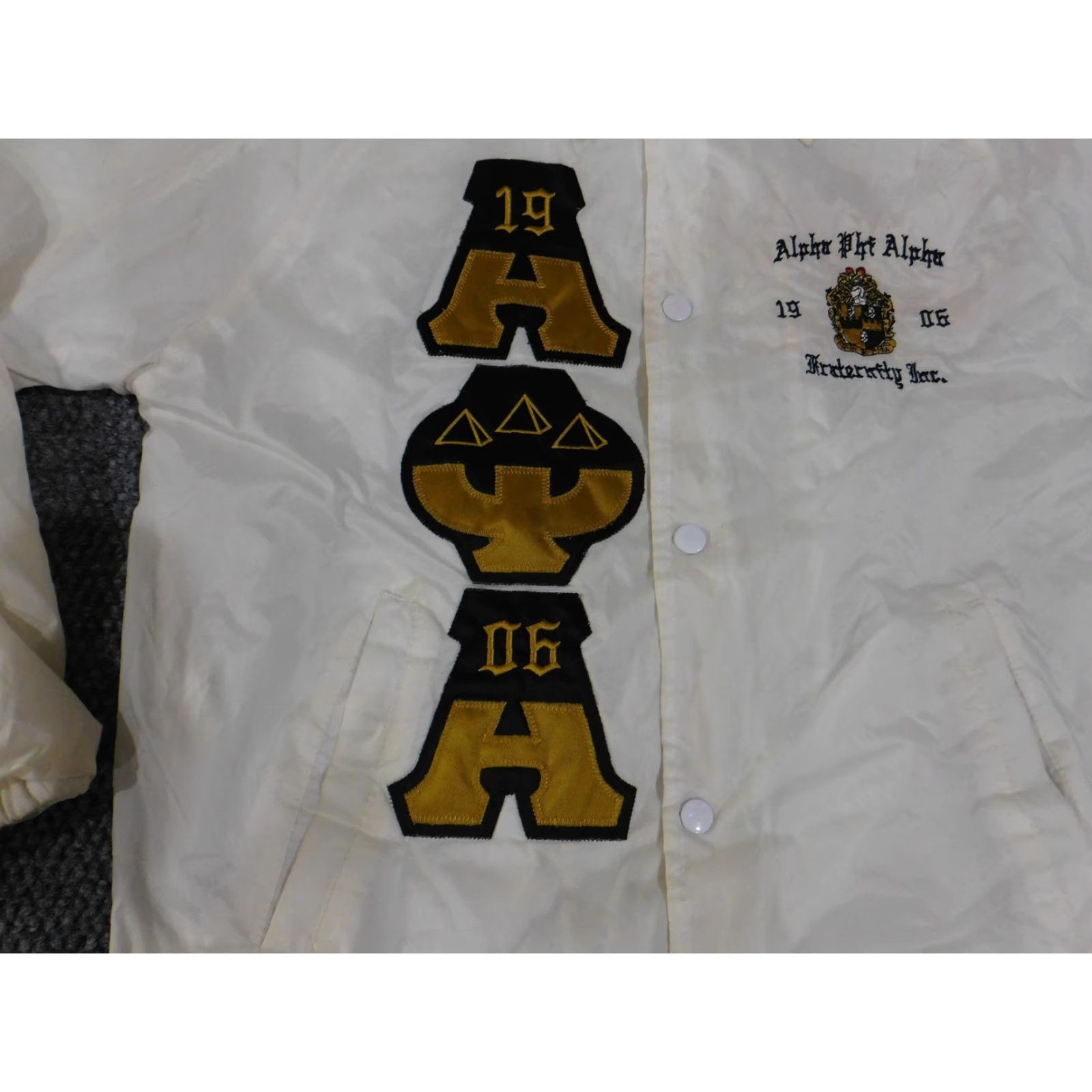Augusta Sportswear VINTAGE Alpha Phi Alpha Jacket Mens Medium Augusta Embroidered Fraternity 1906 Greek Size US M / EU 48-50 / 2 - 5 Thumbnail