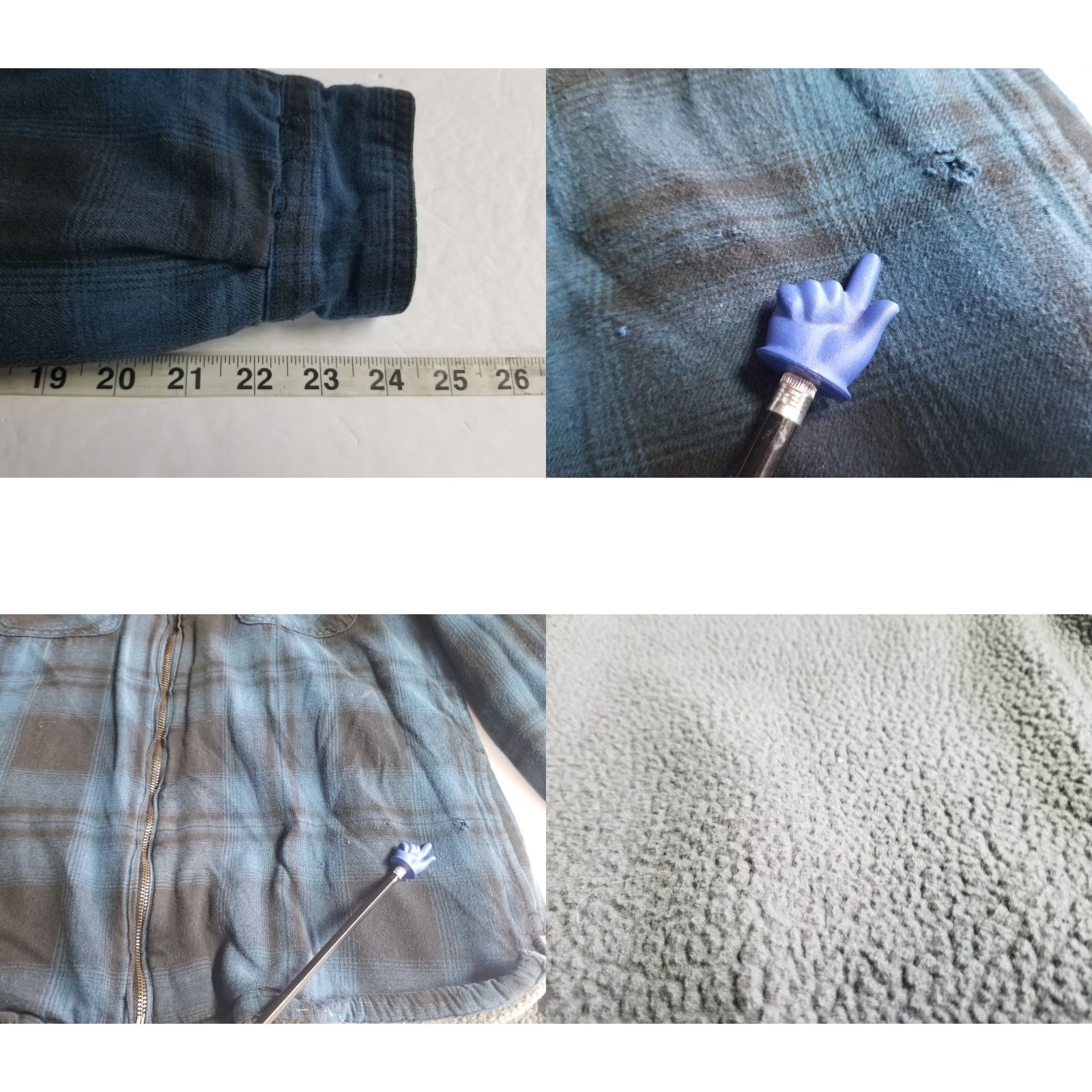 Vintage Wolverine Shirt Jacket Mens Large Lined Flannel Button-Up Collared Quilted Cotton Polyester Blue Size US L / EU 52-54 / 3 - 8 Thumbnail