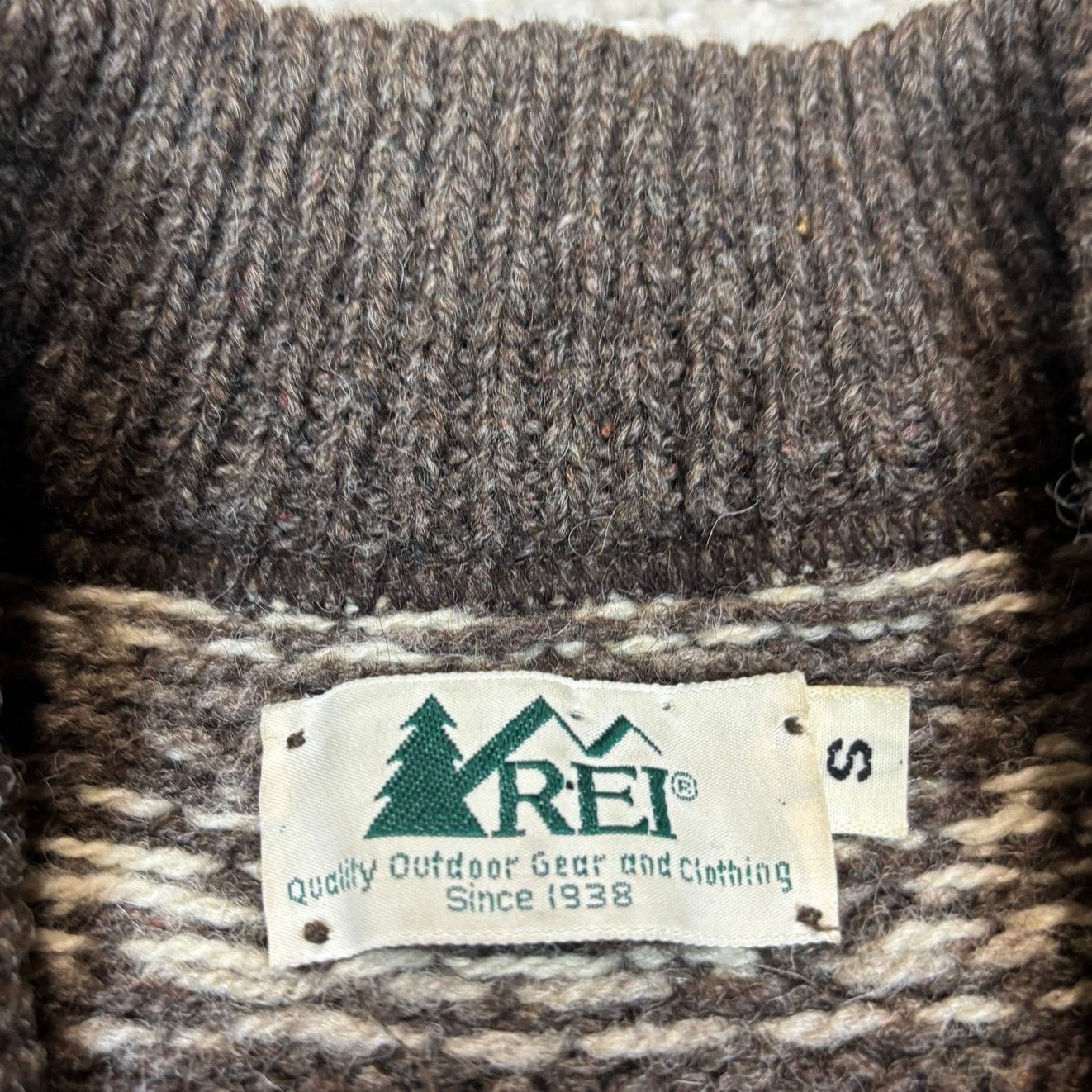 Rei × Vintage VTG 90s REI Wool Fair Isle Button Pullover Sweater Men's S Size US S / EU 44-46 / 1 - 4 Thumbnail