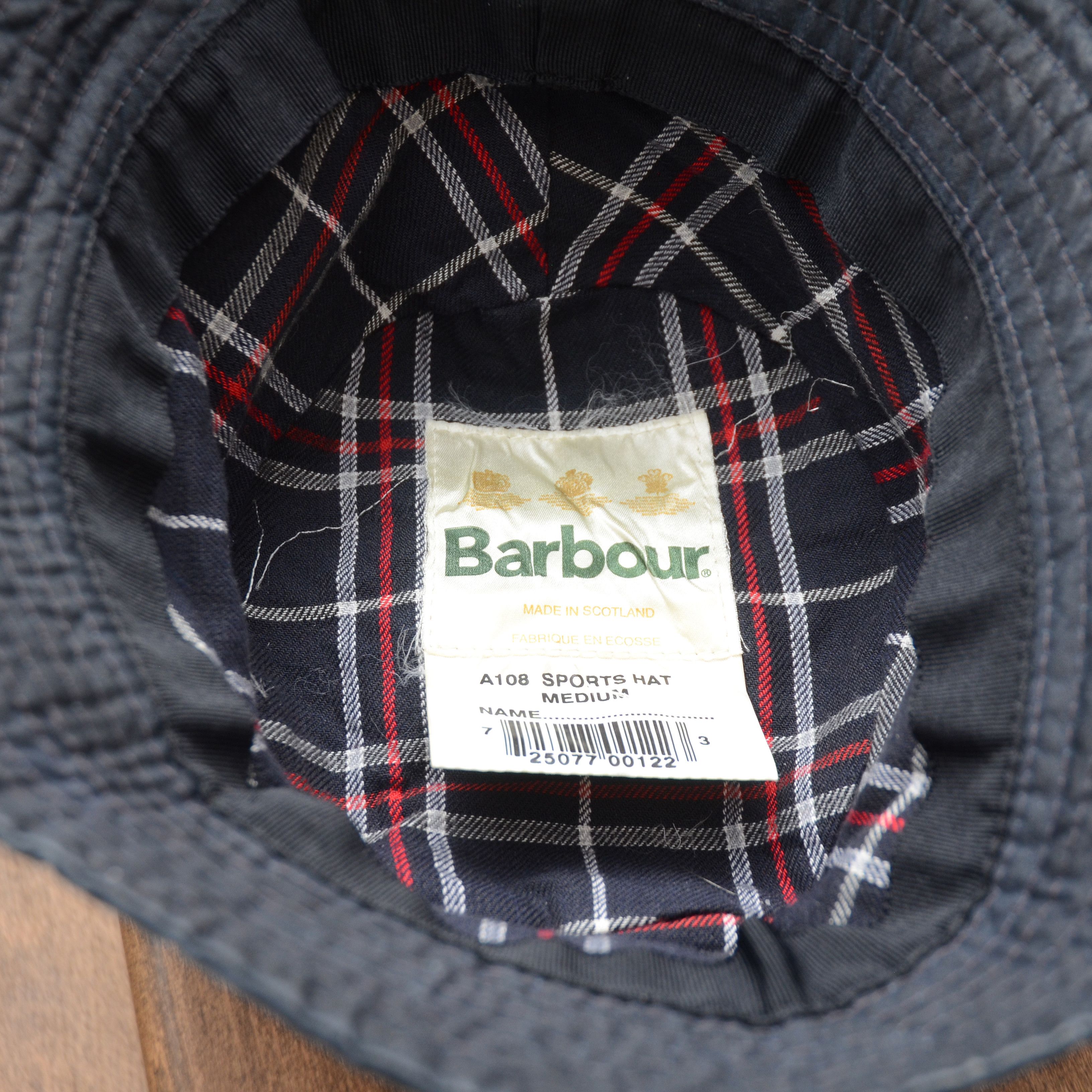 Barbour Vintage Barbour Bucket Panama Hat Wax Dark Blue Size ONE SIZE - 10 Thumbnail