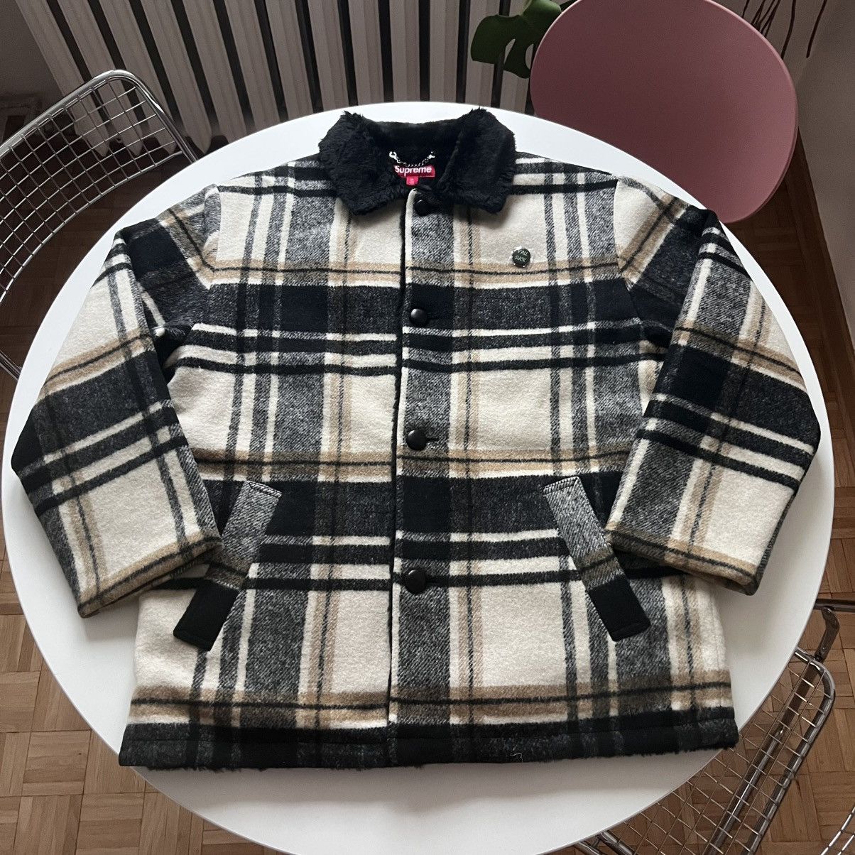 Supreme × Woolrich Woolen Mills Shadow plaid car coat | Grailed