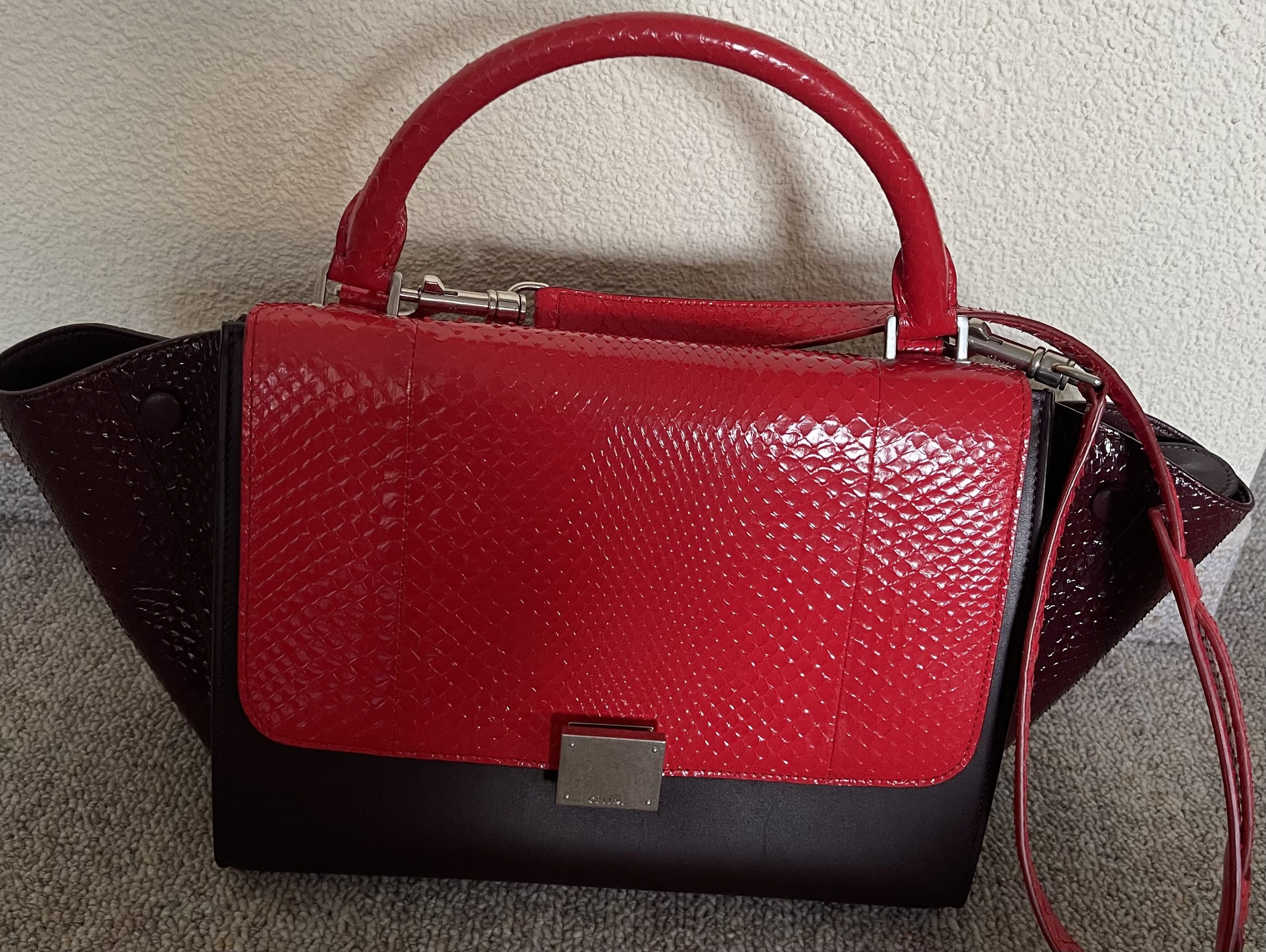 Celine Celine Small Trapeze Python Bag Size ONE SIZE - 2 Thumbnail